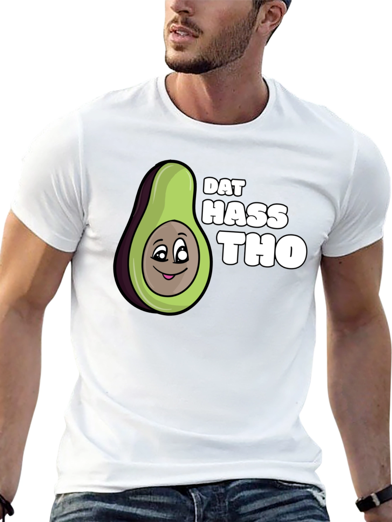 Dat Hass Tho Avocado Black T-Shirt Funny Tee