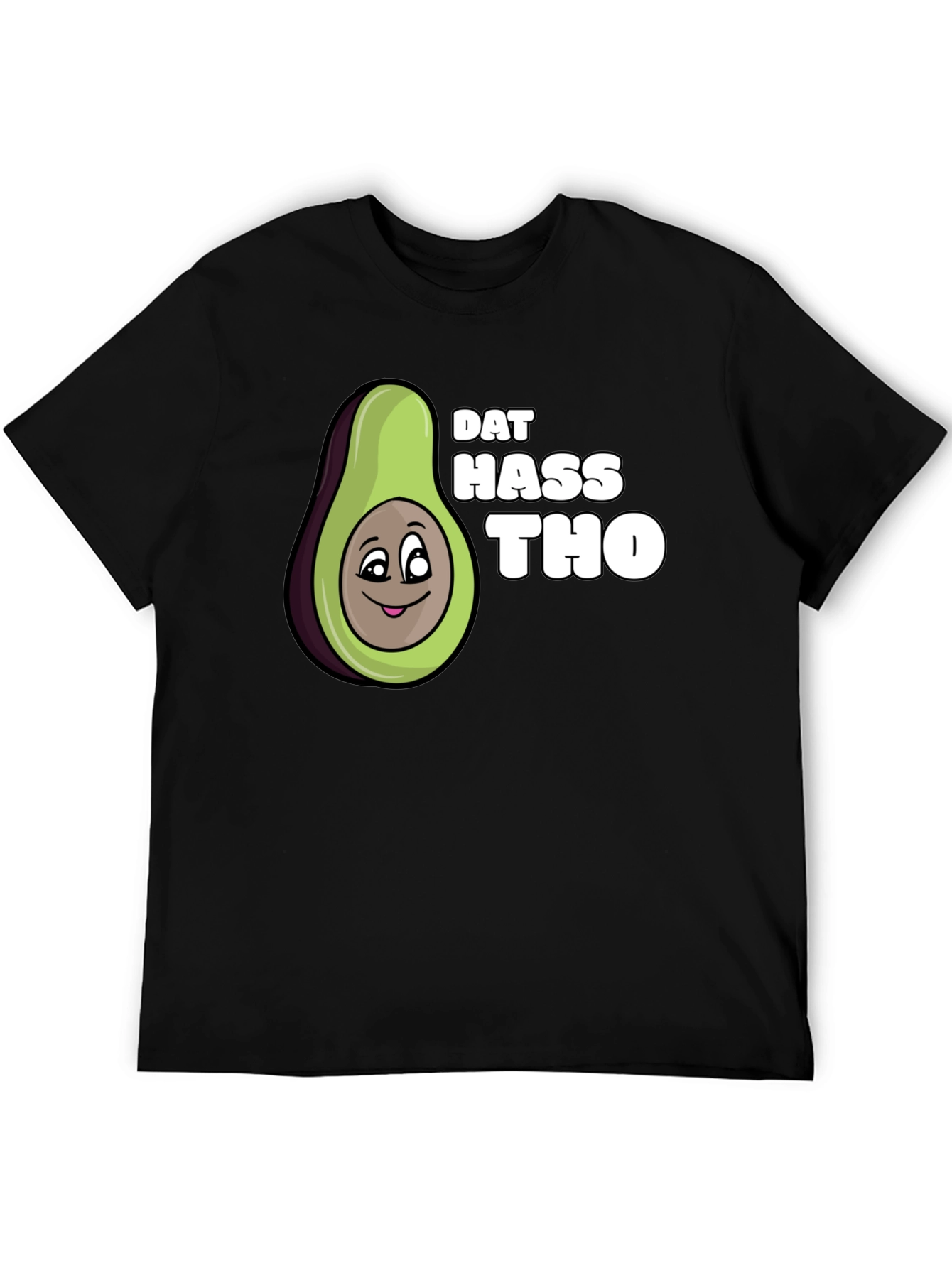 Dat Hass Tho Avocado Black T-Shirt Funny Tee