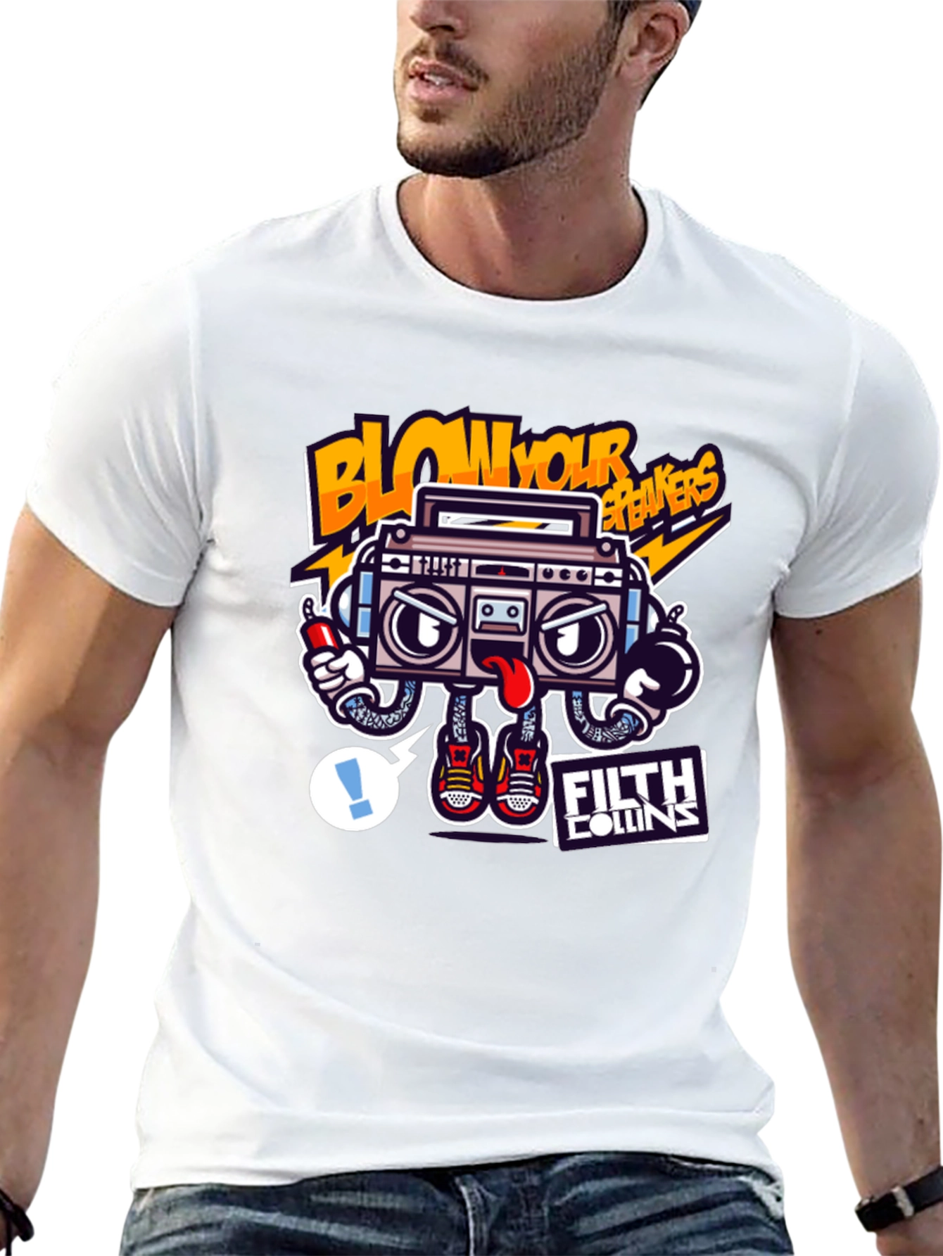 Blow Your Breakers Boombox Graphic Tee