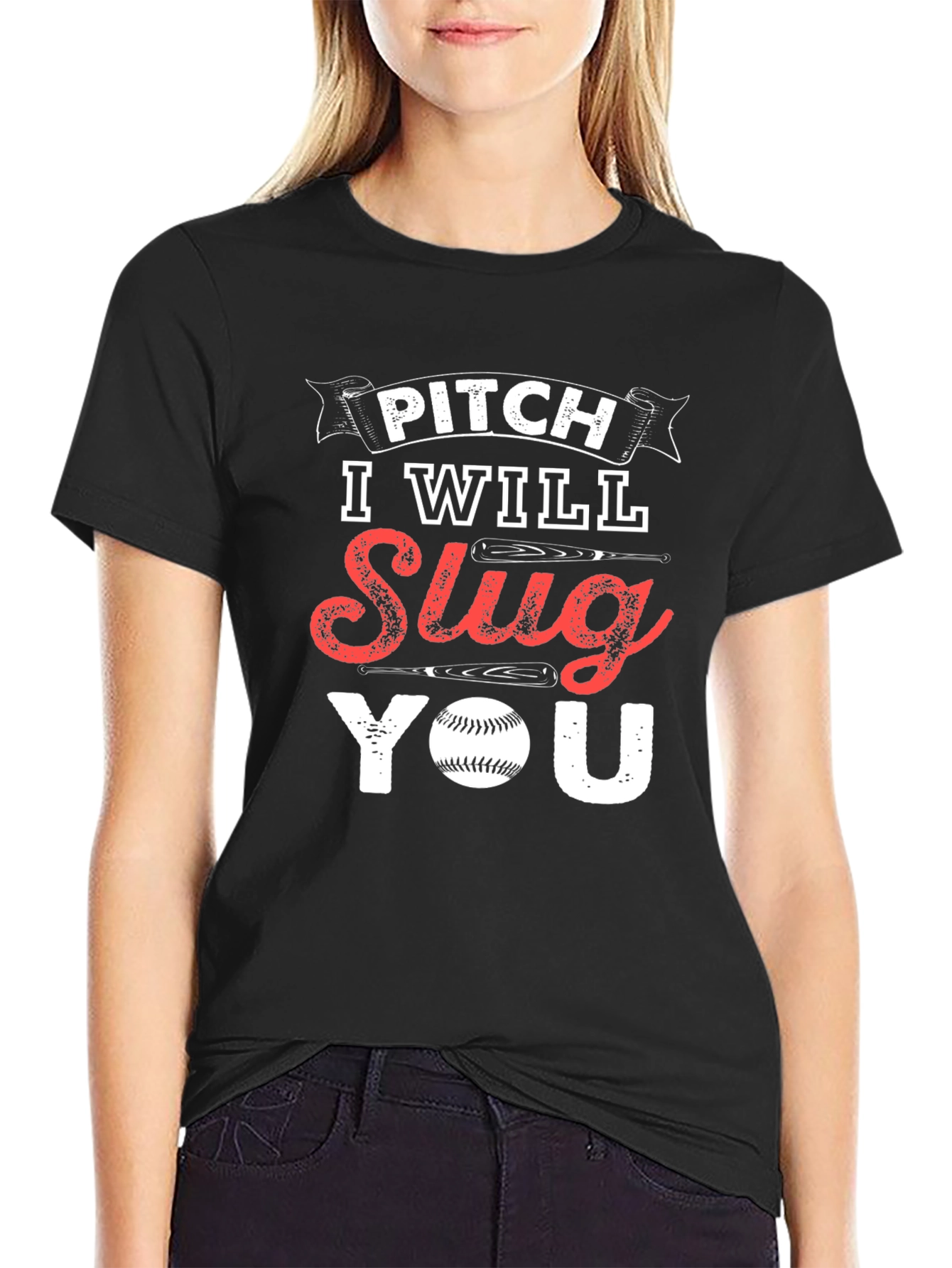 Pitch I Will Slug You Baseball T-Shirt