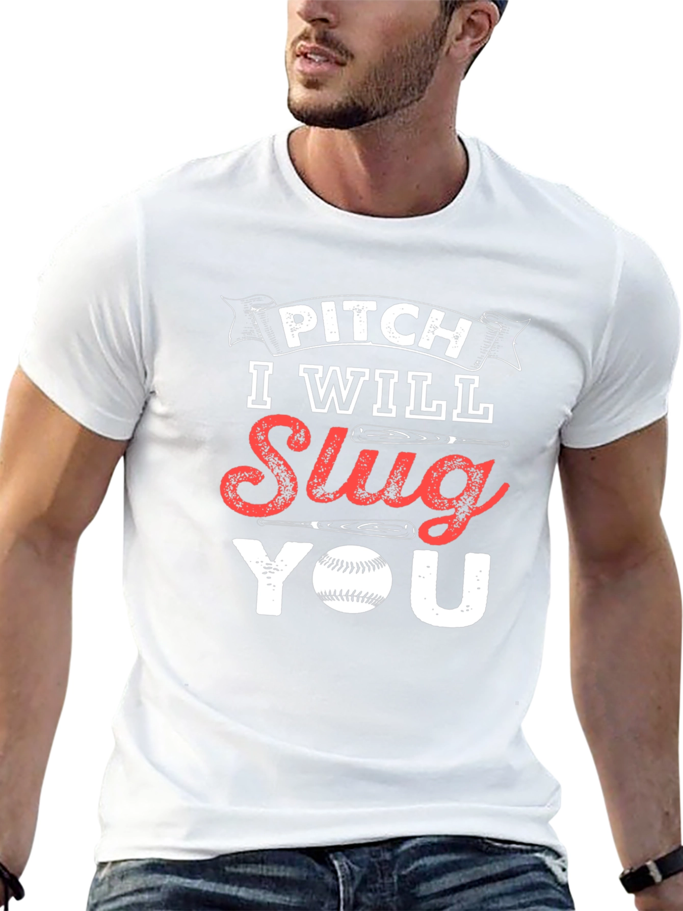 Pitch I Will Slug You Baseball T-Shirt