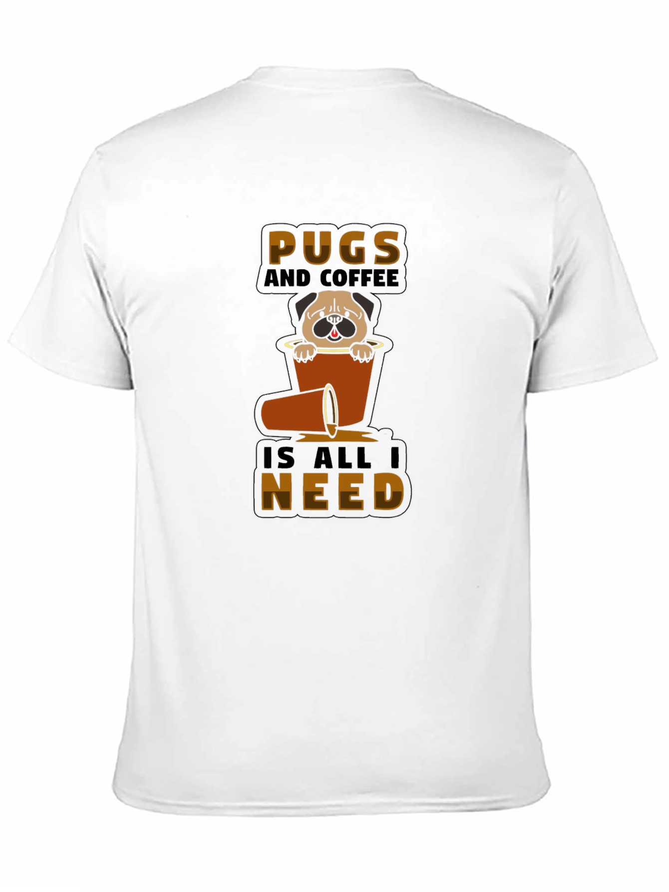 Pugs and Coffee Graphic T-Shirt