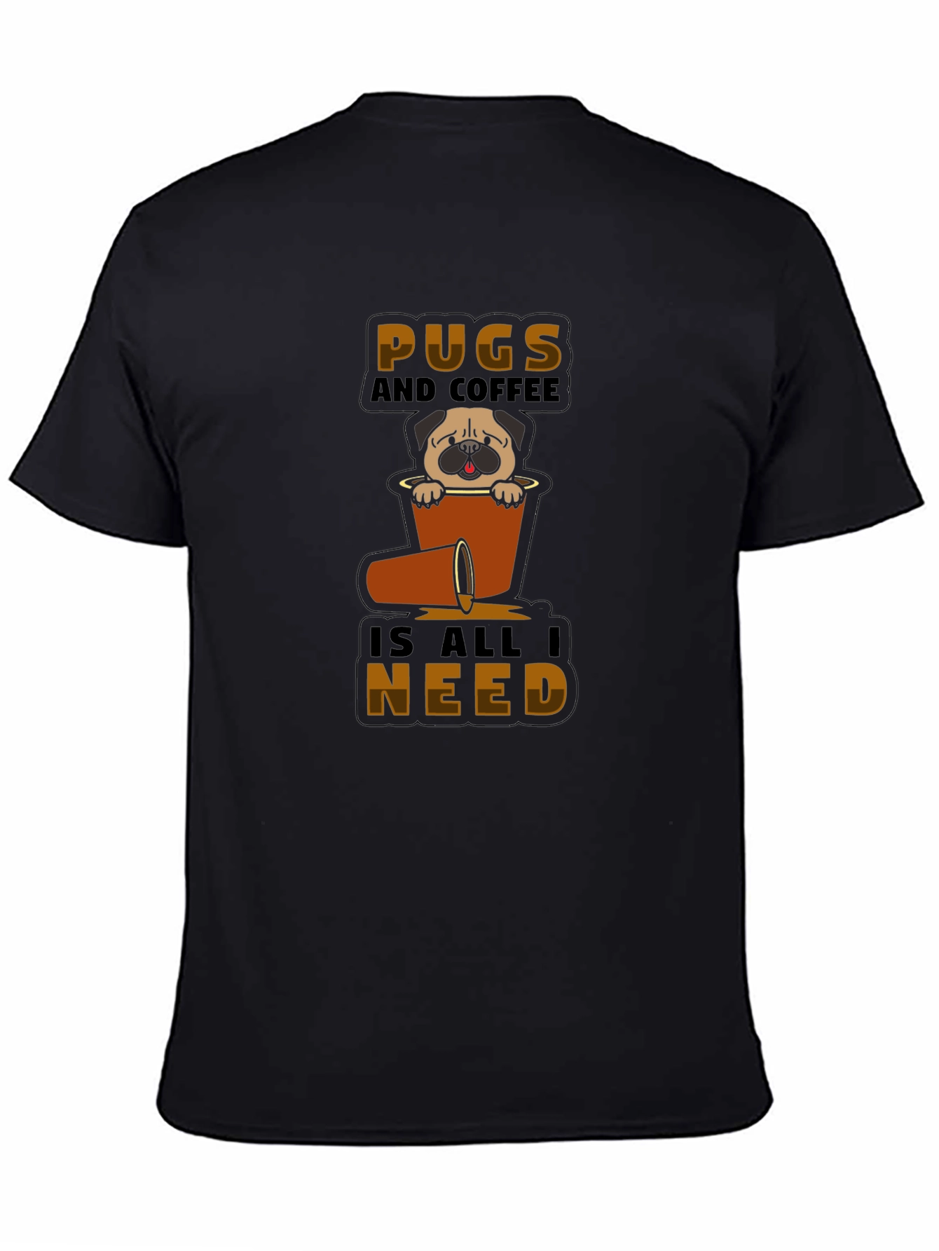 Pugs and Coffee Graphic T-Shirt