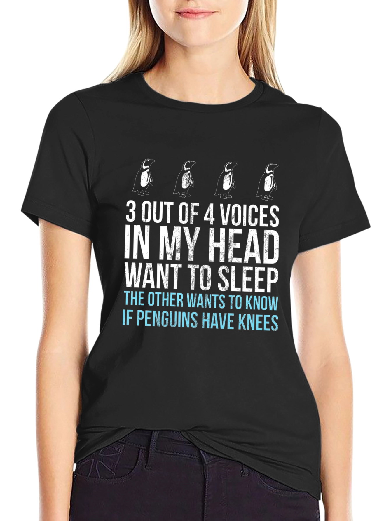 Penguin Voices T-Shirt - Funny Graphic Tee