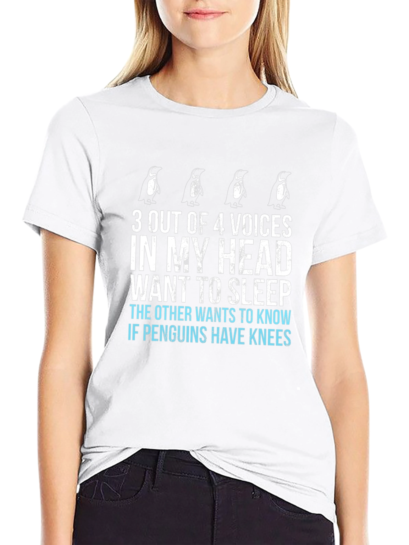 Penguin Voices T-Shirt - Funny Graphic Tee
