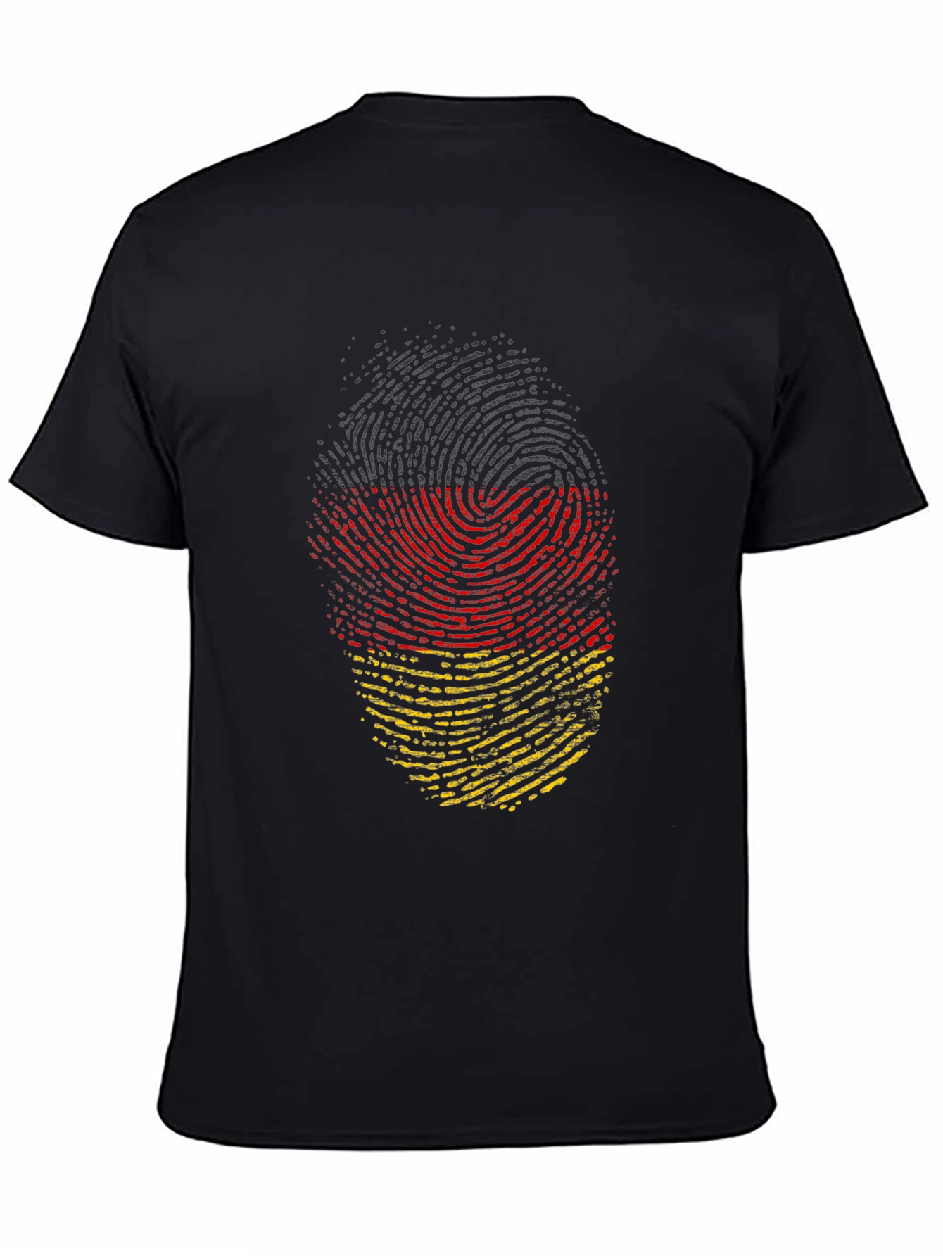 Germany Flag Fingerprint T-Shirt - Black