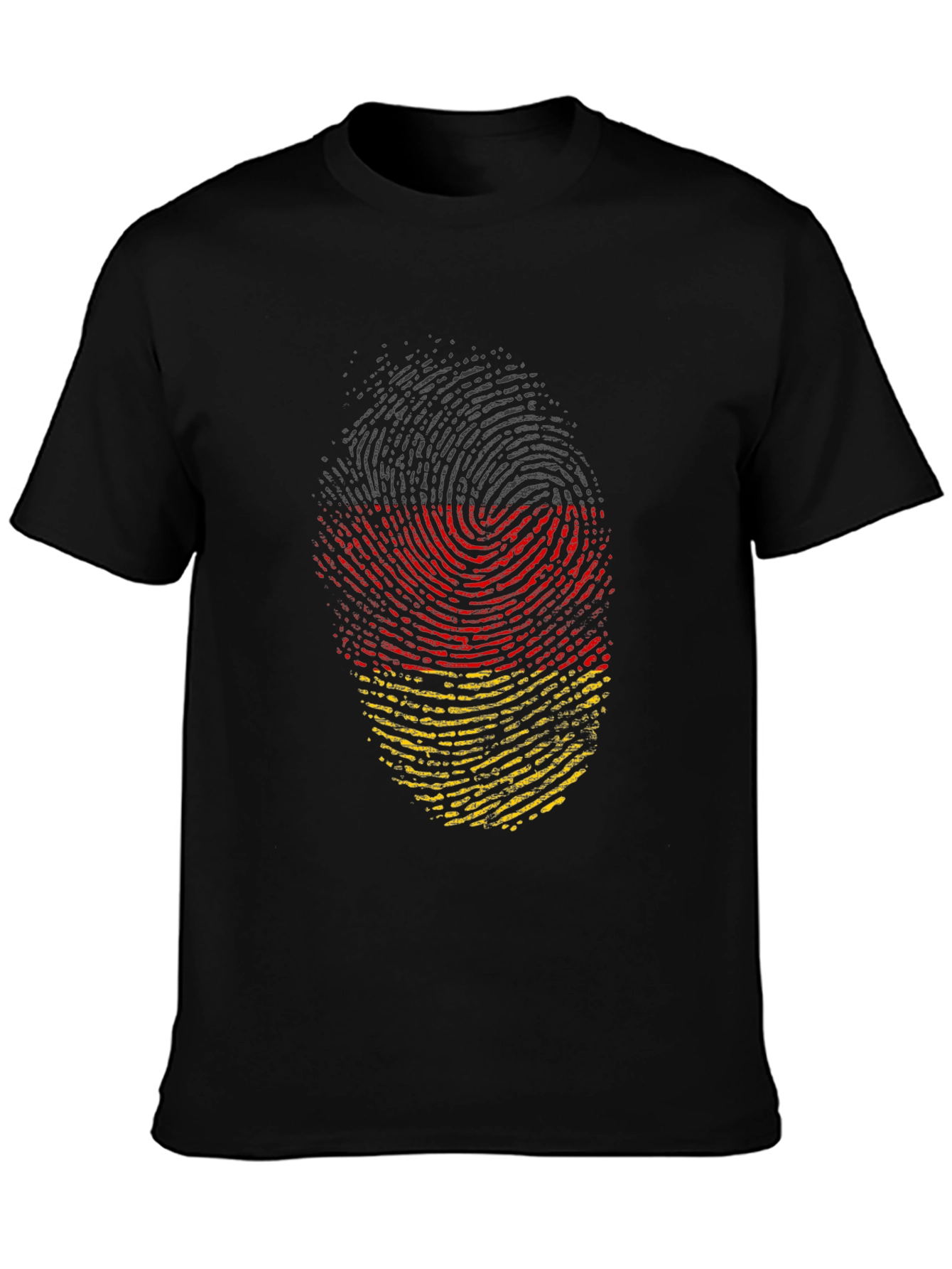 Germany Flag Fingerprint T-Shirt - Black