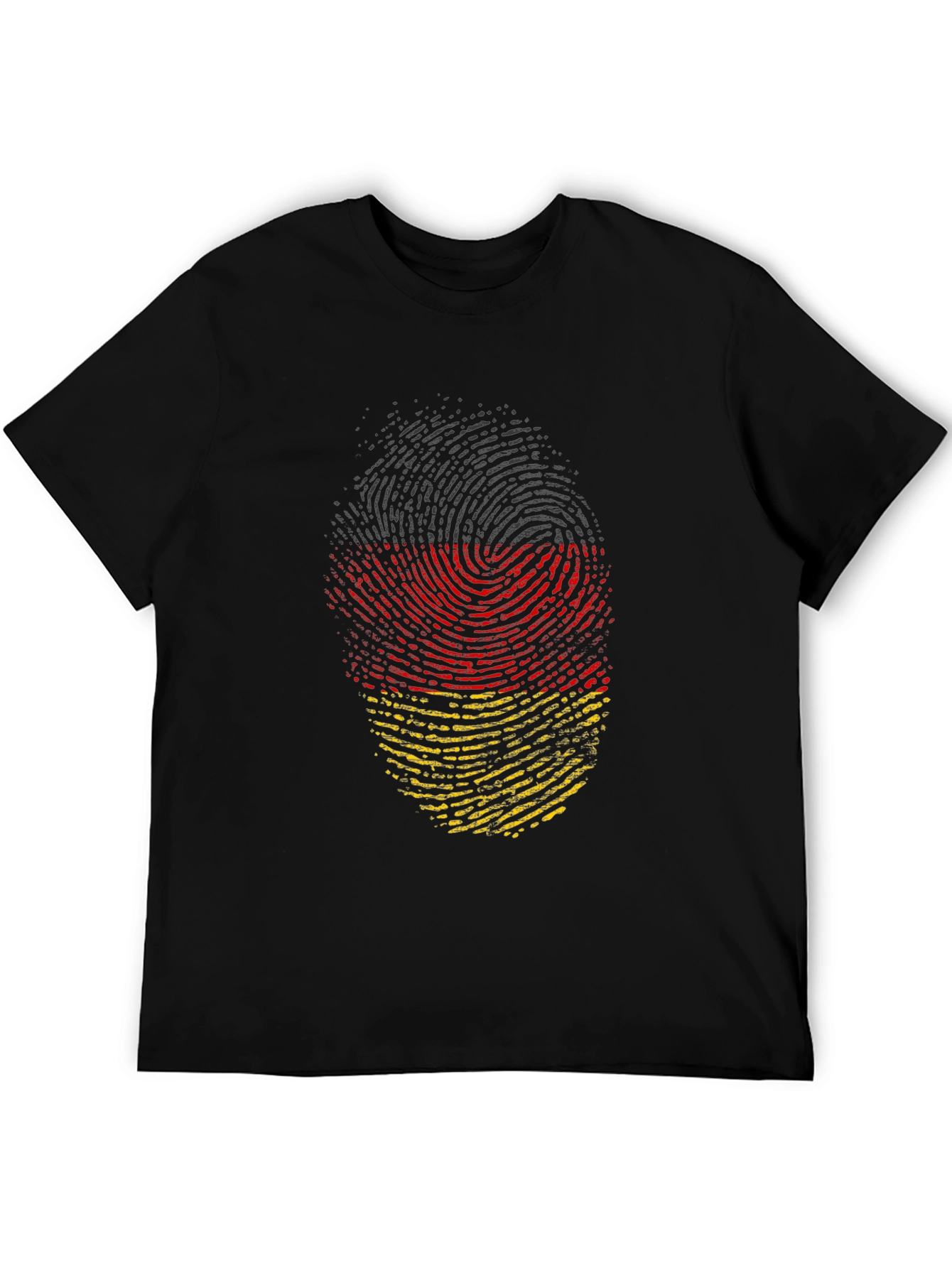 Germany Flag Fingerprint T-Shirt - Black