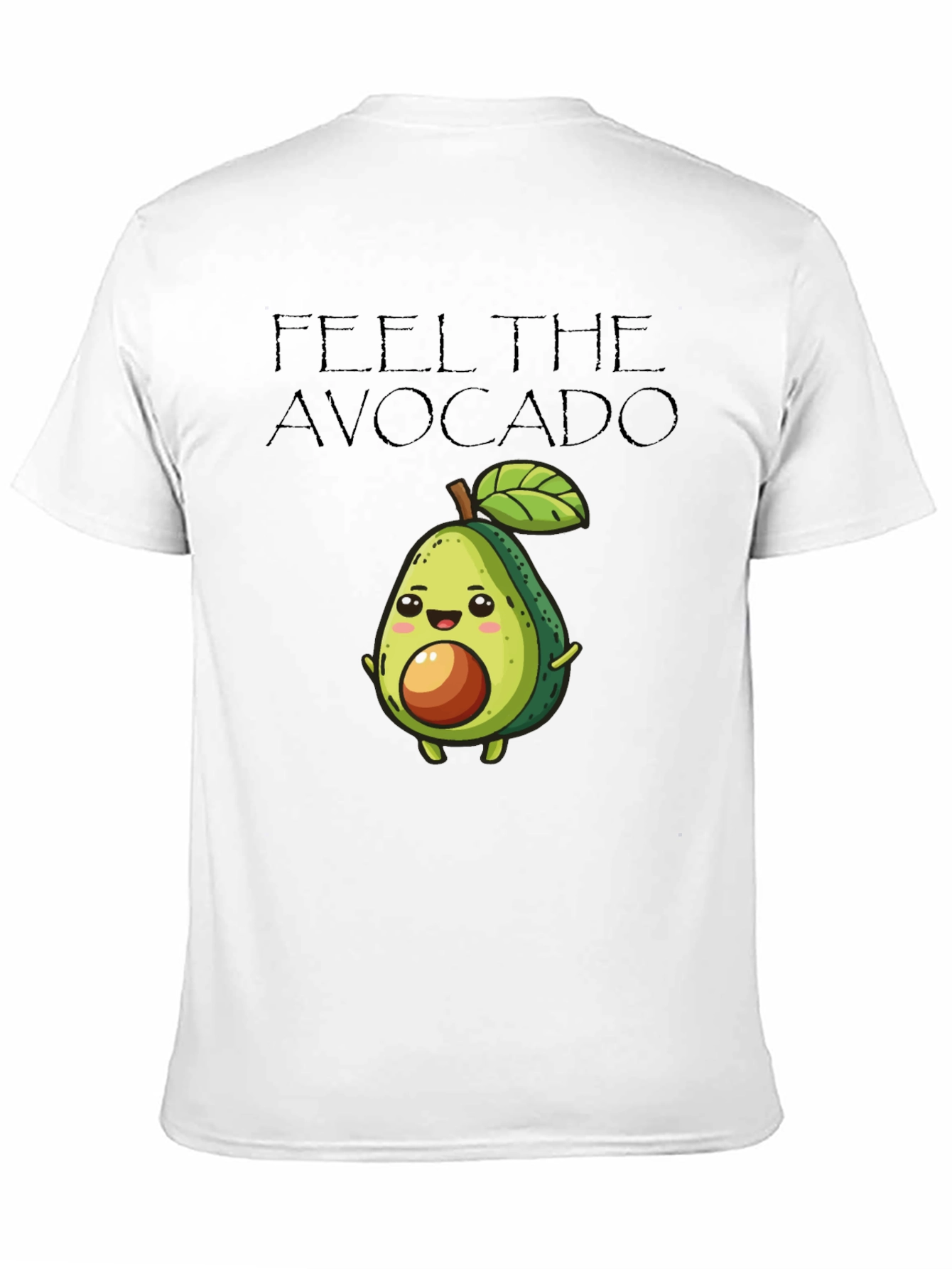 Feel The Avocado Graphic Black T-Shirt