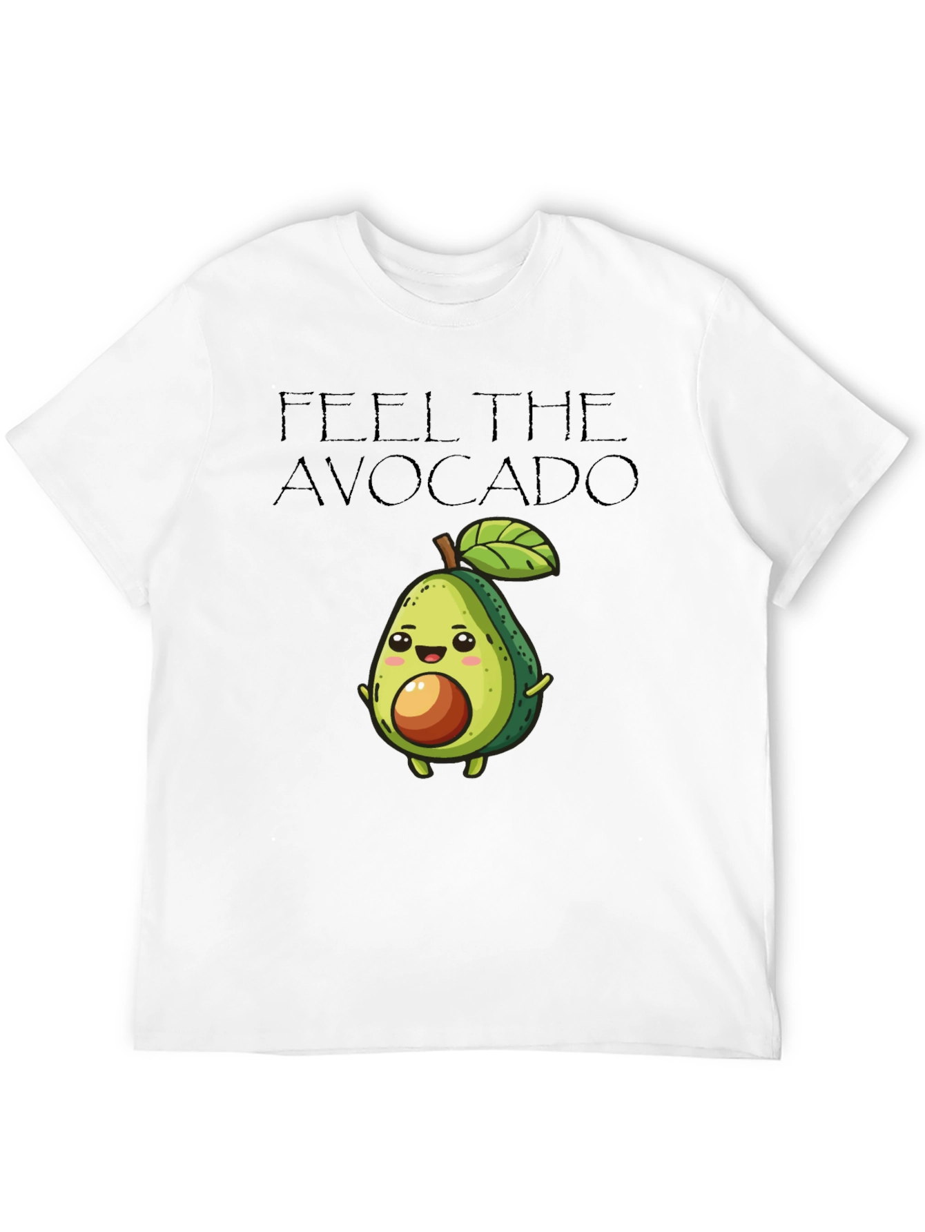 Feel The Avocado Graphic Black T-Shirt