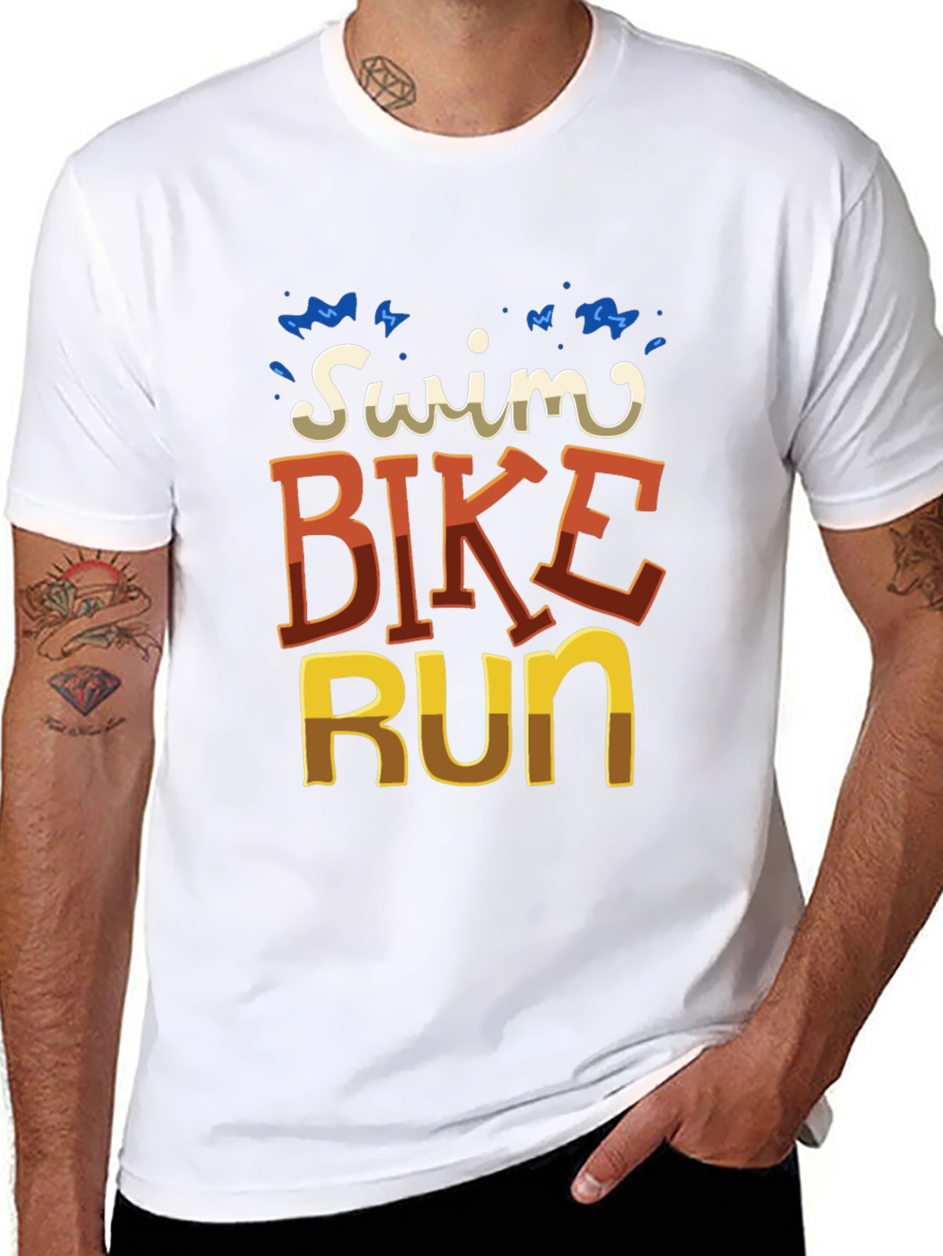 Swim Bike Run Graphic T-Shirt