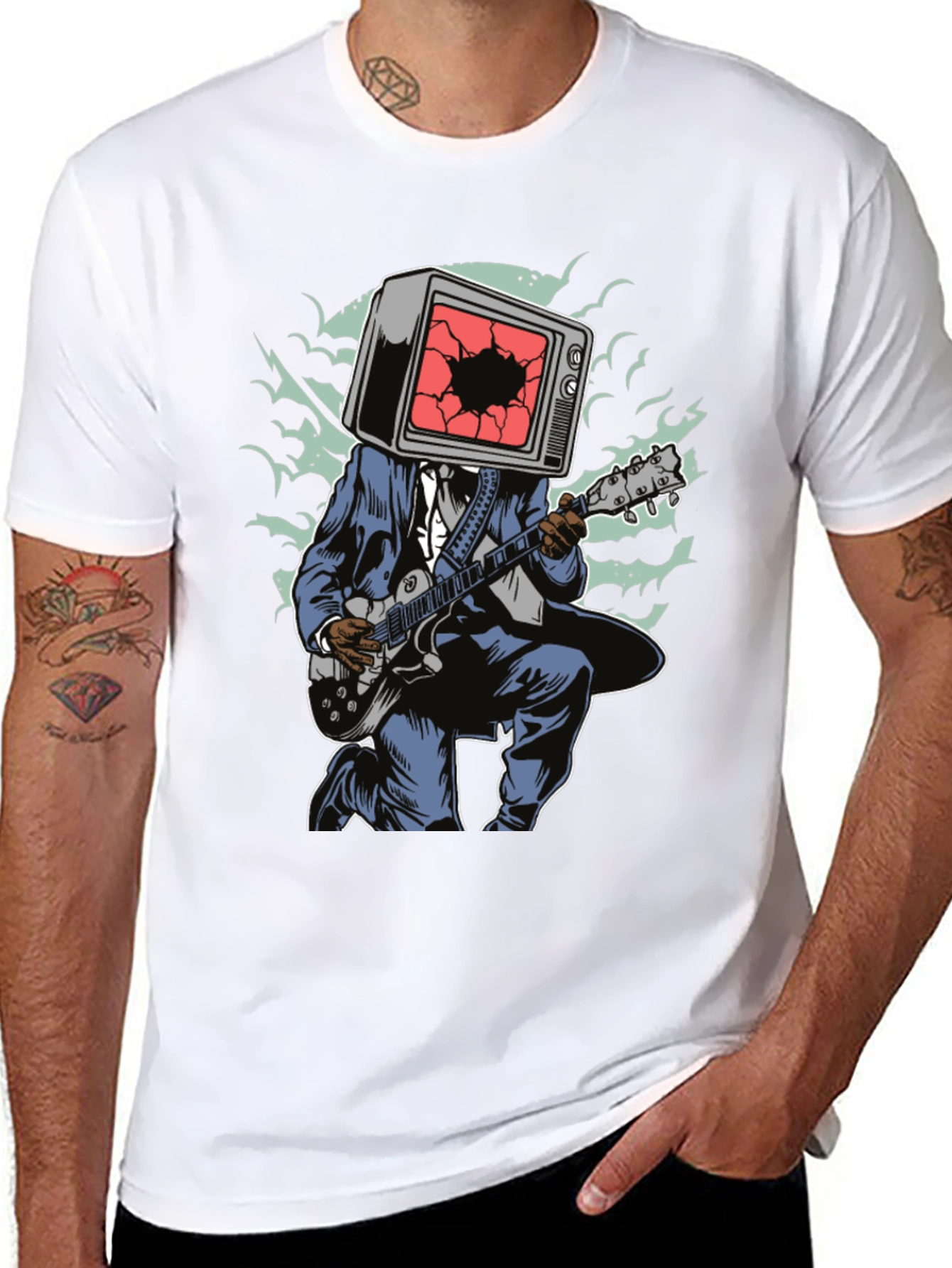 TV Head Guitarist Graphic Tee