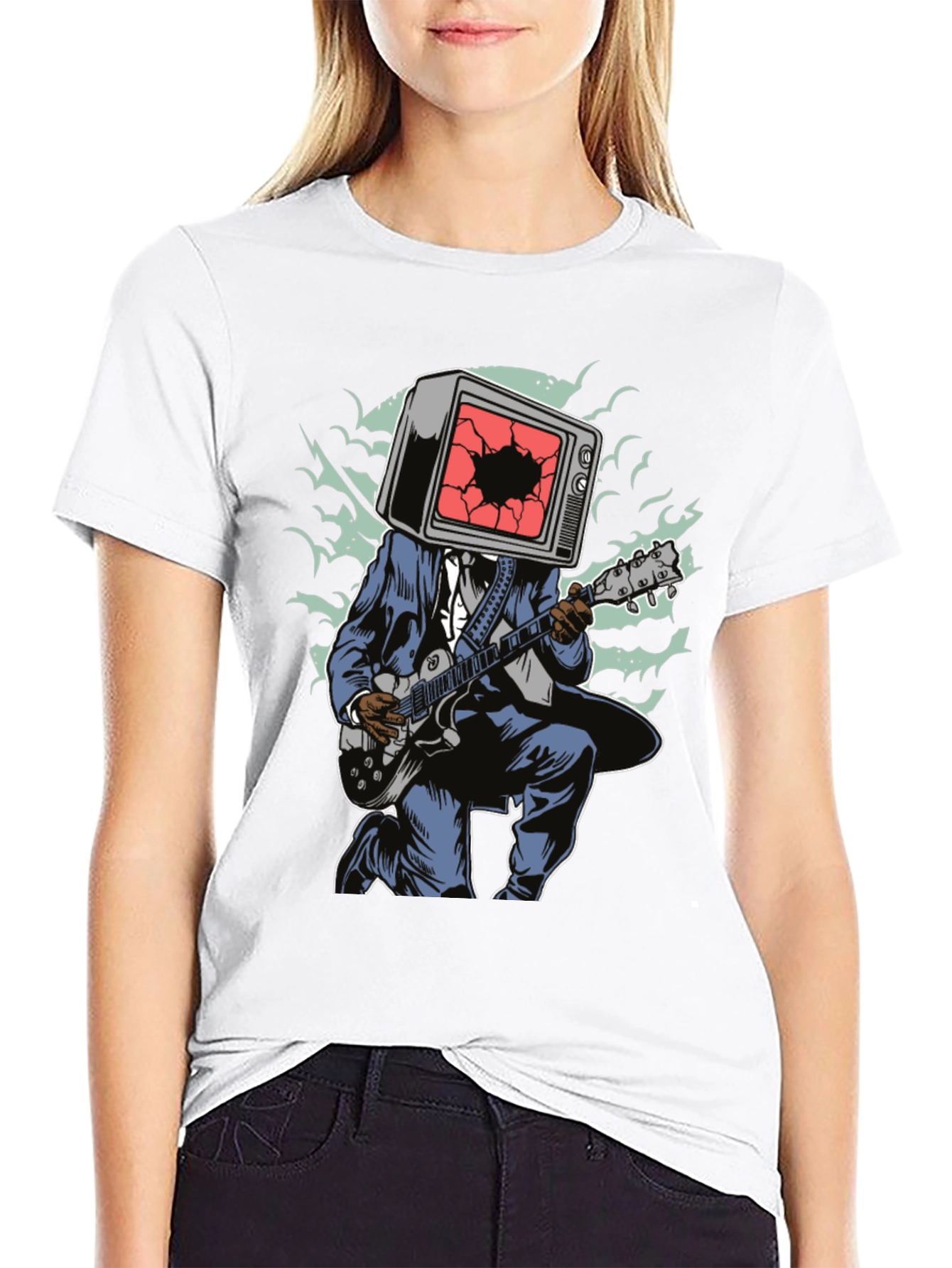 TV Head Guitarist Graphic Tee