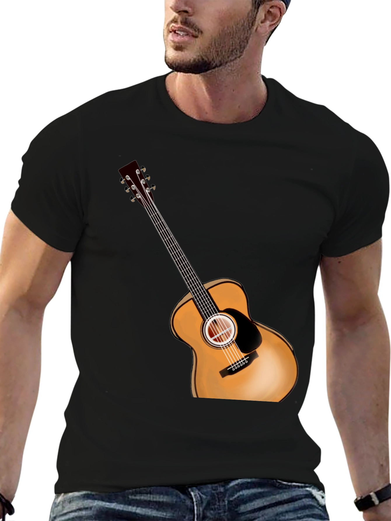 Guitar Graphic Tee - Casual Style
