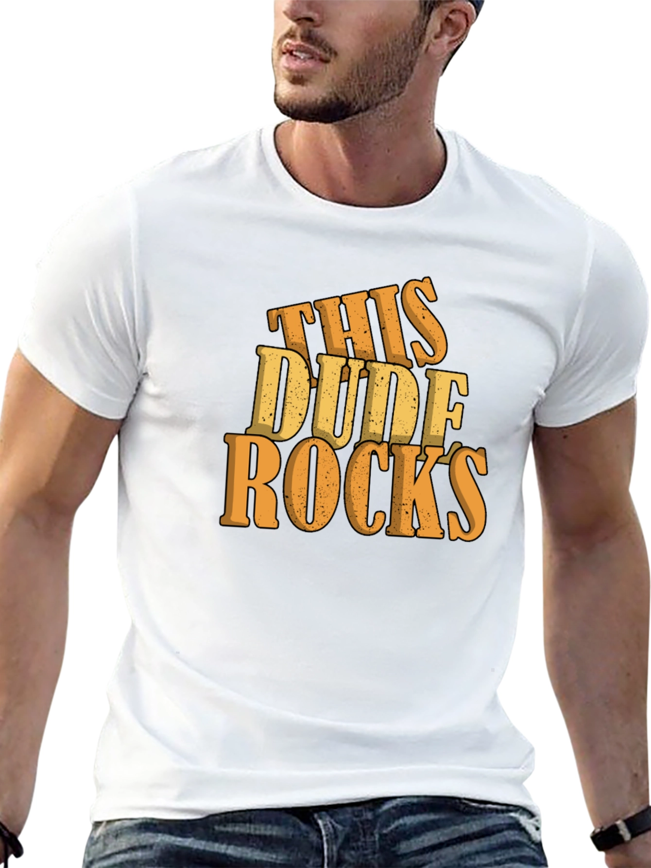 This Dude Rocks Graphic T-Shirt - Stylish Comfort