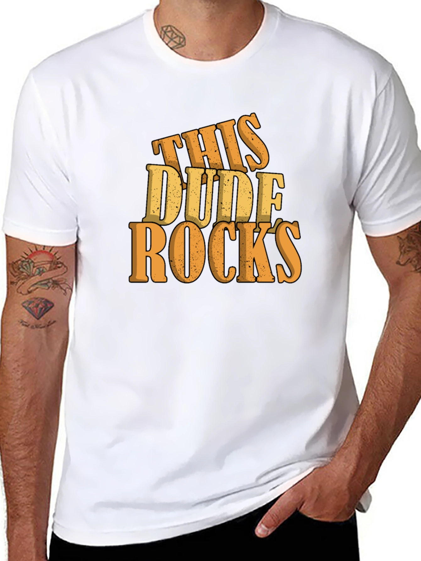 This Dude Rocks Graphic T-Shirt - Stylish Comfort
