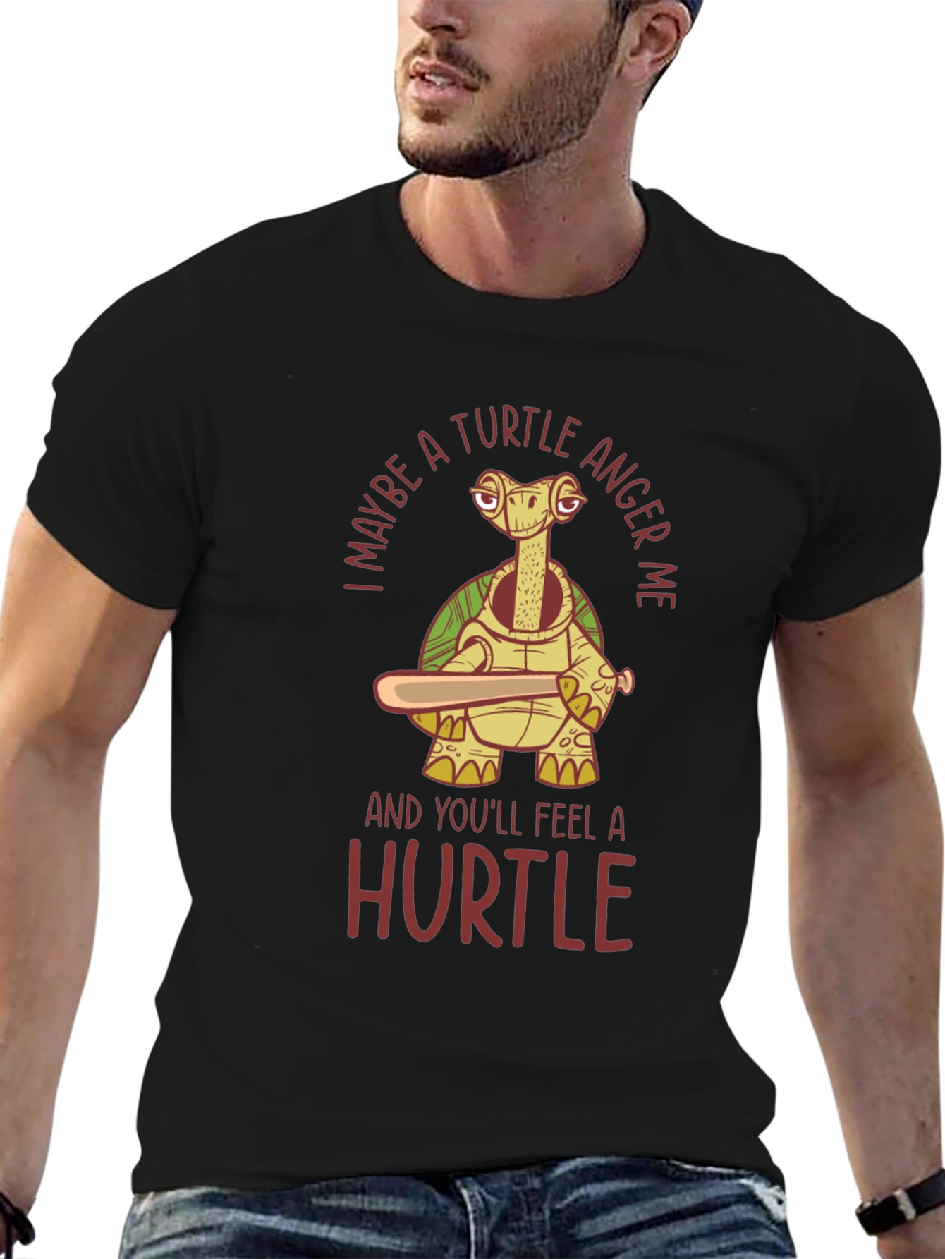 Turtle Anger Funny Graphic T-Shirt
