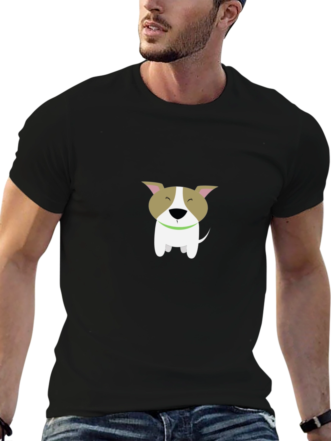 Dog Graphic Black T-Shirt