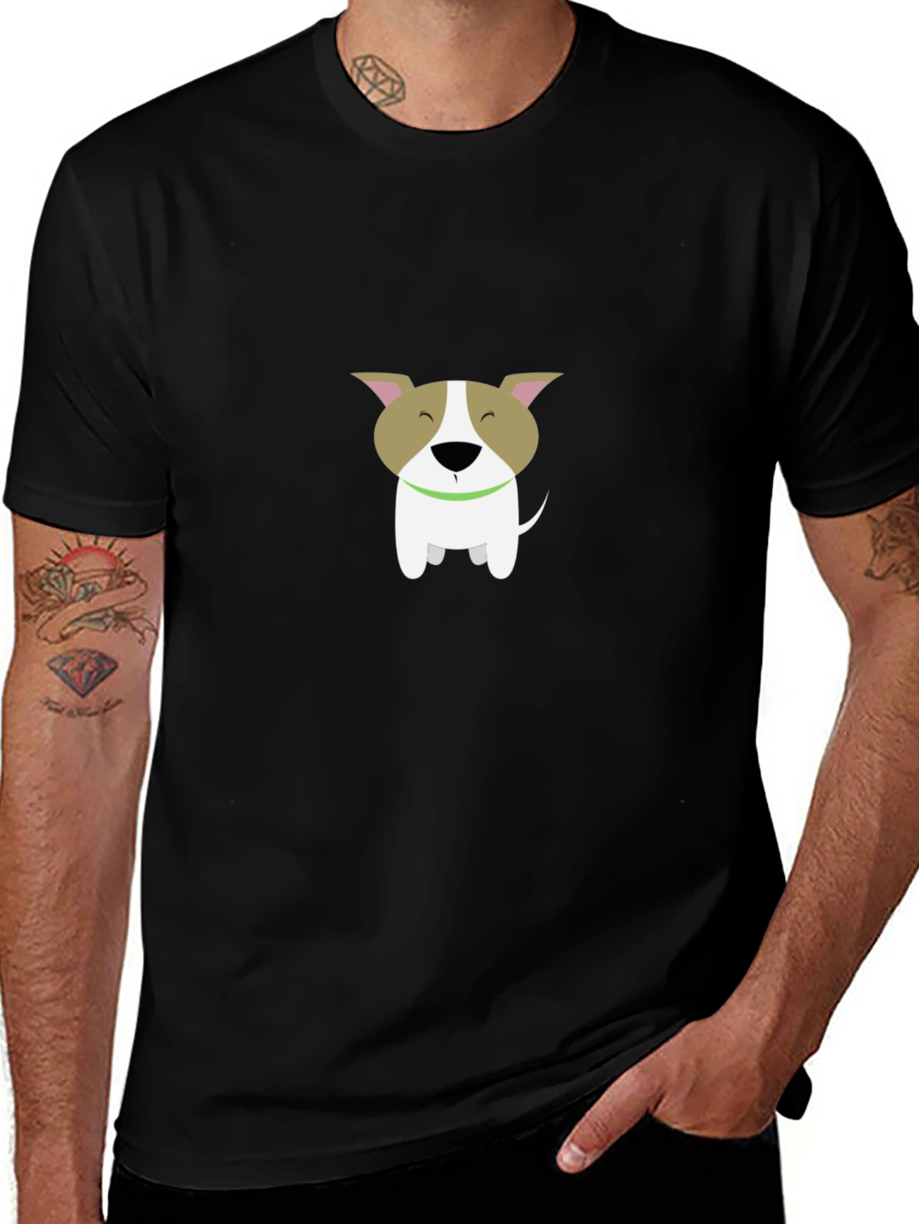 Dog Graphic Black T-Shirt