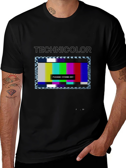 Technicolor Standby Pattern Graphic T-Shirt