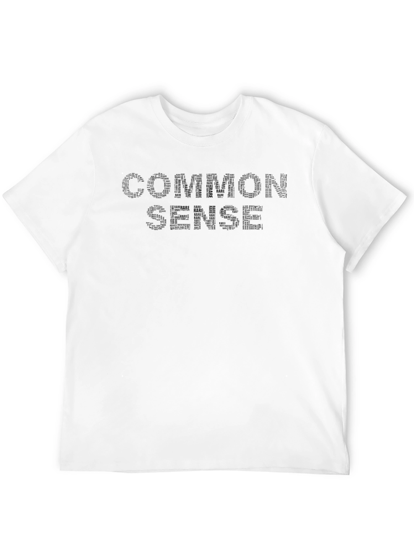 Common Sense T-Shirt - Black Crew Neck Graphic Tee