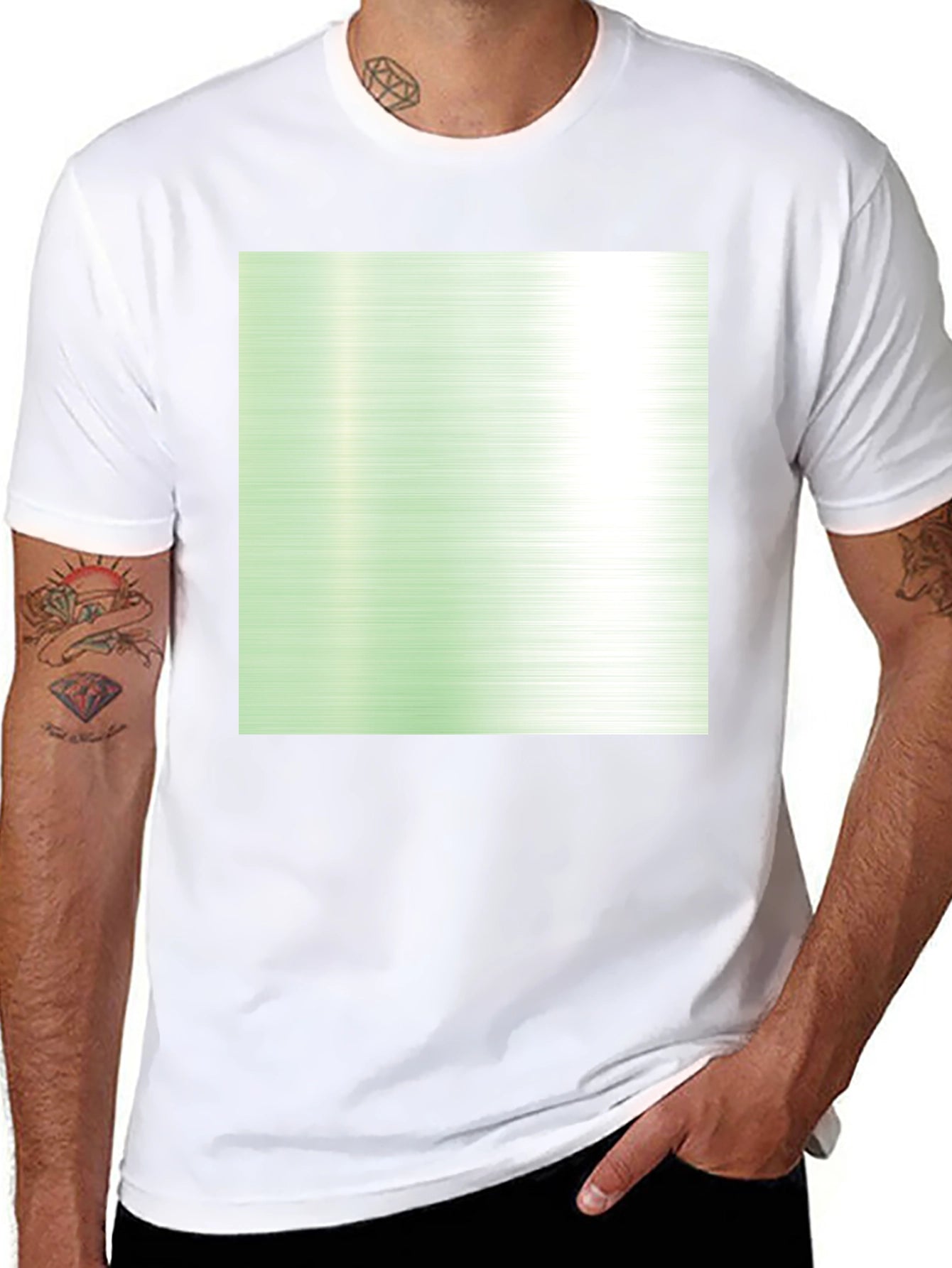 Trendy Black T-Shirt with Gradient Design