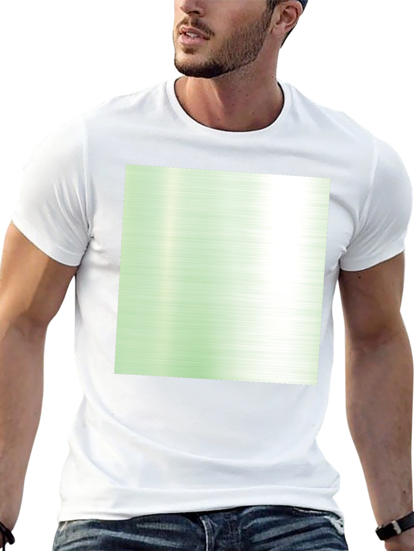 Trendy Black T-Shirt with Gradient Design