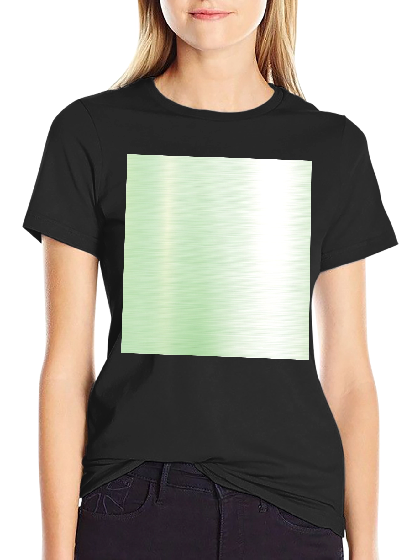 Trendy Black T-Shirt with Gradient Design