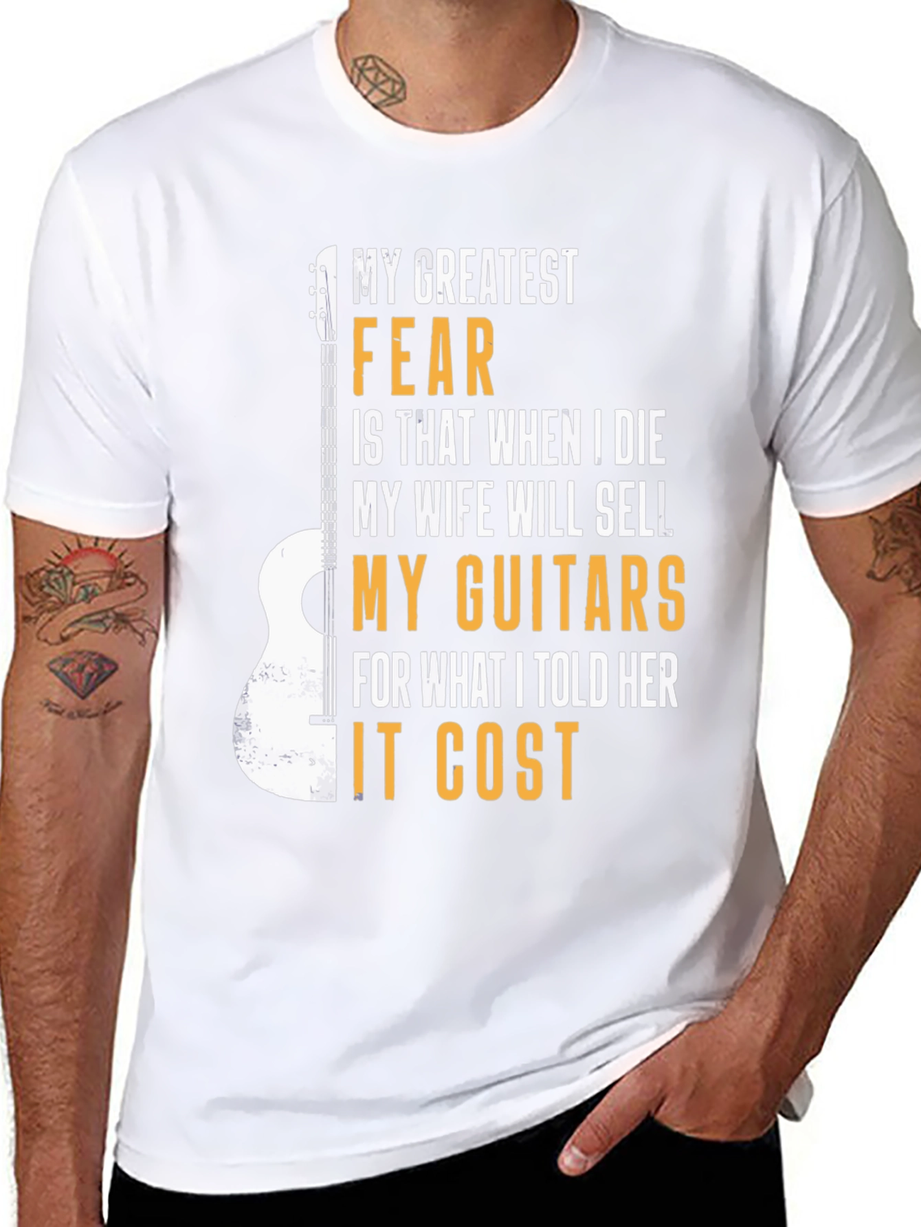 Guitar Lover T-Shirt: My Greatest Fear Funny Musician Tee