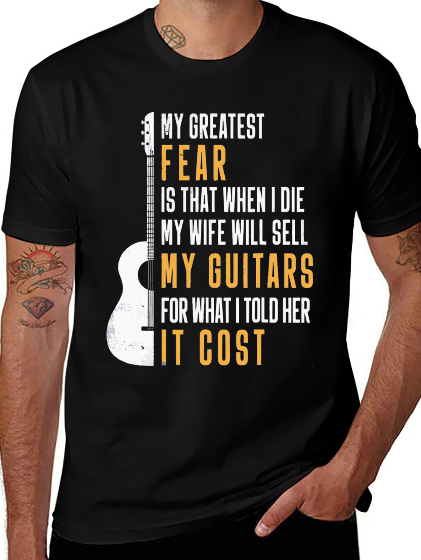 Guitar Lover T-Shirt: My Greatest Fear Funny Musician Tee