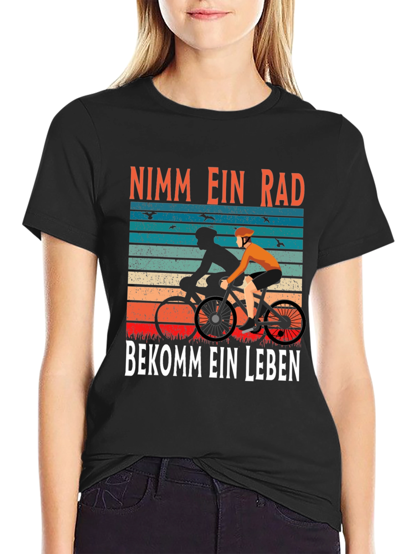 Nimm Ein Rad Bekomme Ein Leben Cycling T-Shirt