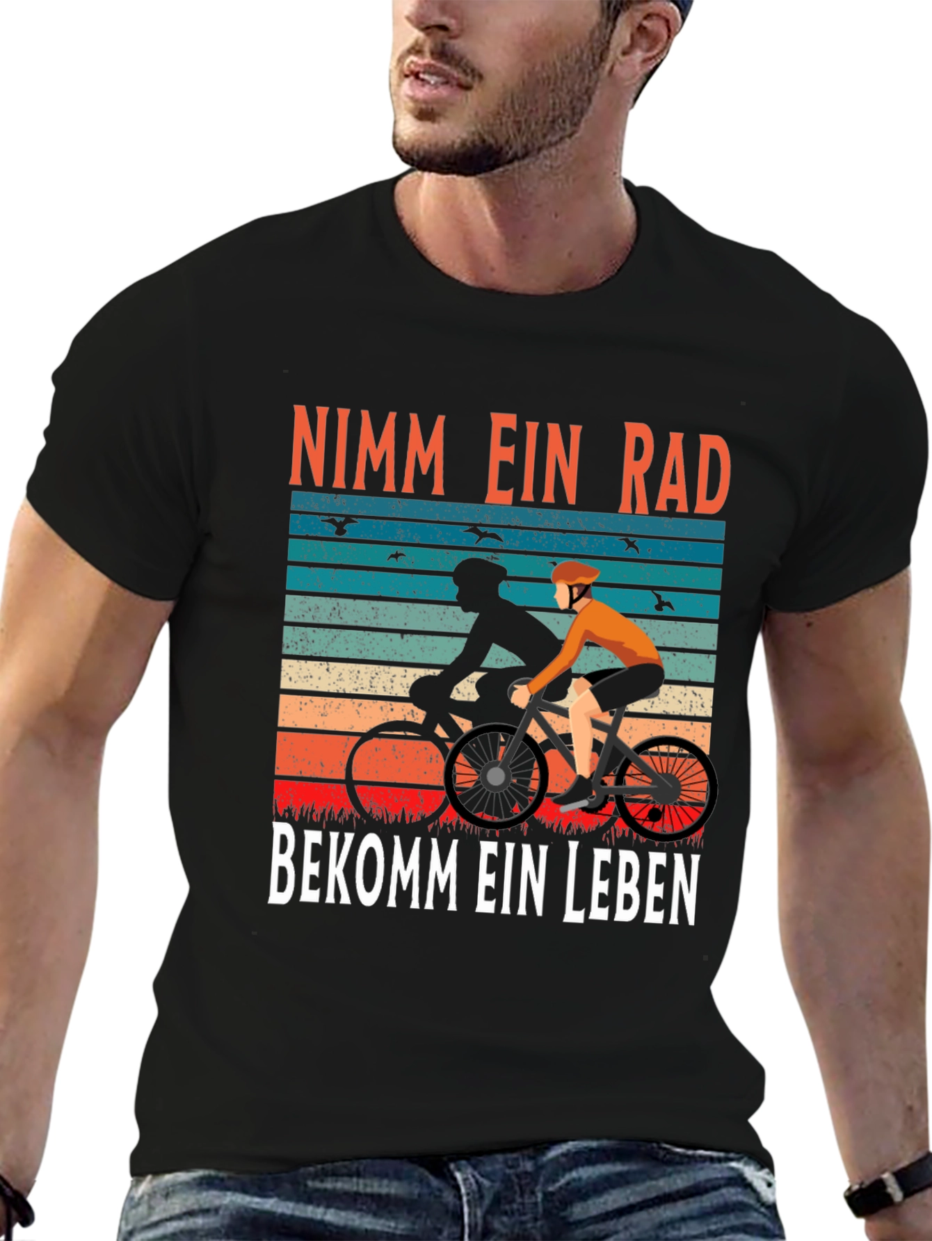 Nimm Ein Rad Bekomme Ein Leben Cycling T-Shirt