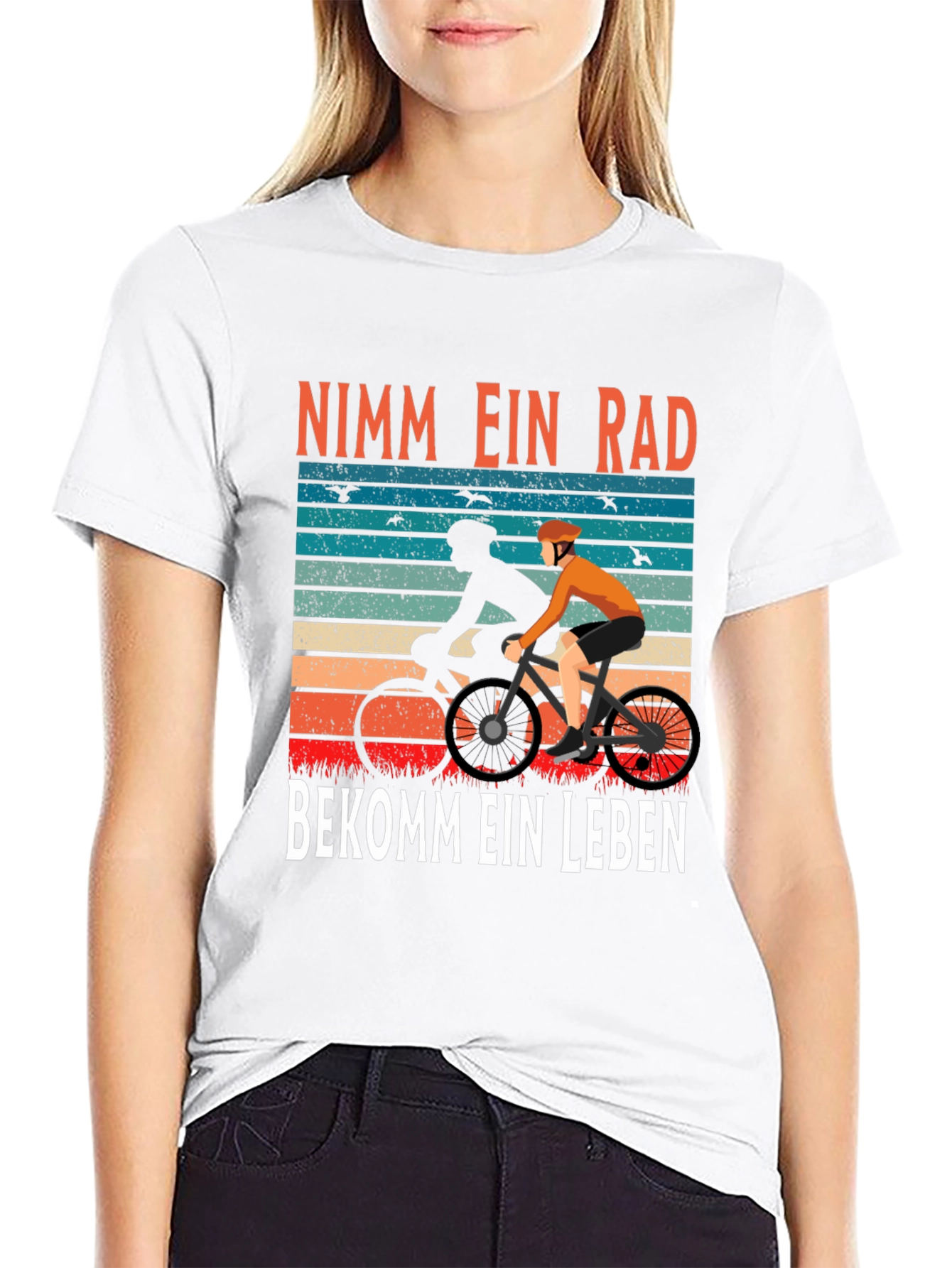 Nimm Ein Rad Bekomme Ein Leben Cycling T-Shirt
