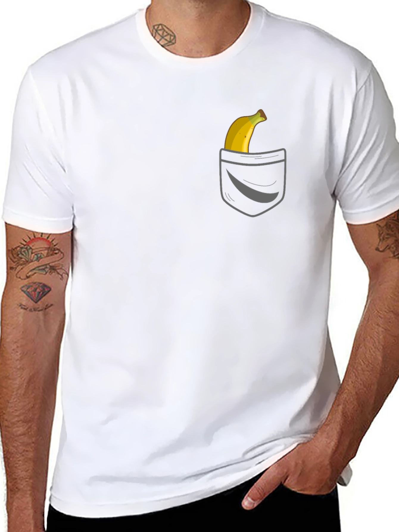 Banana Pocket Graphic Tee - Quirky Style