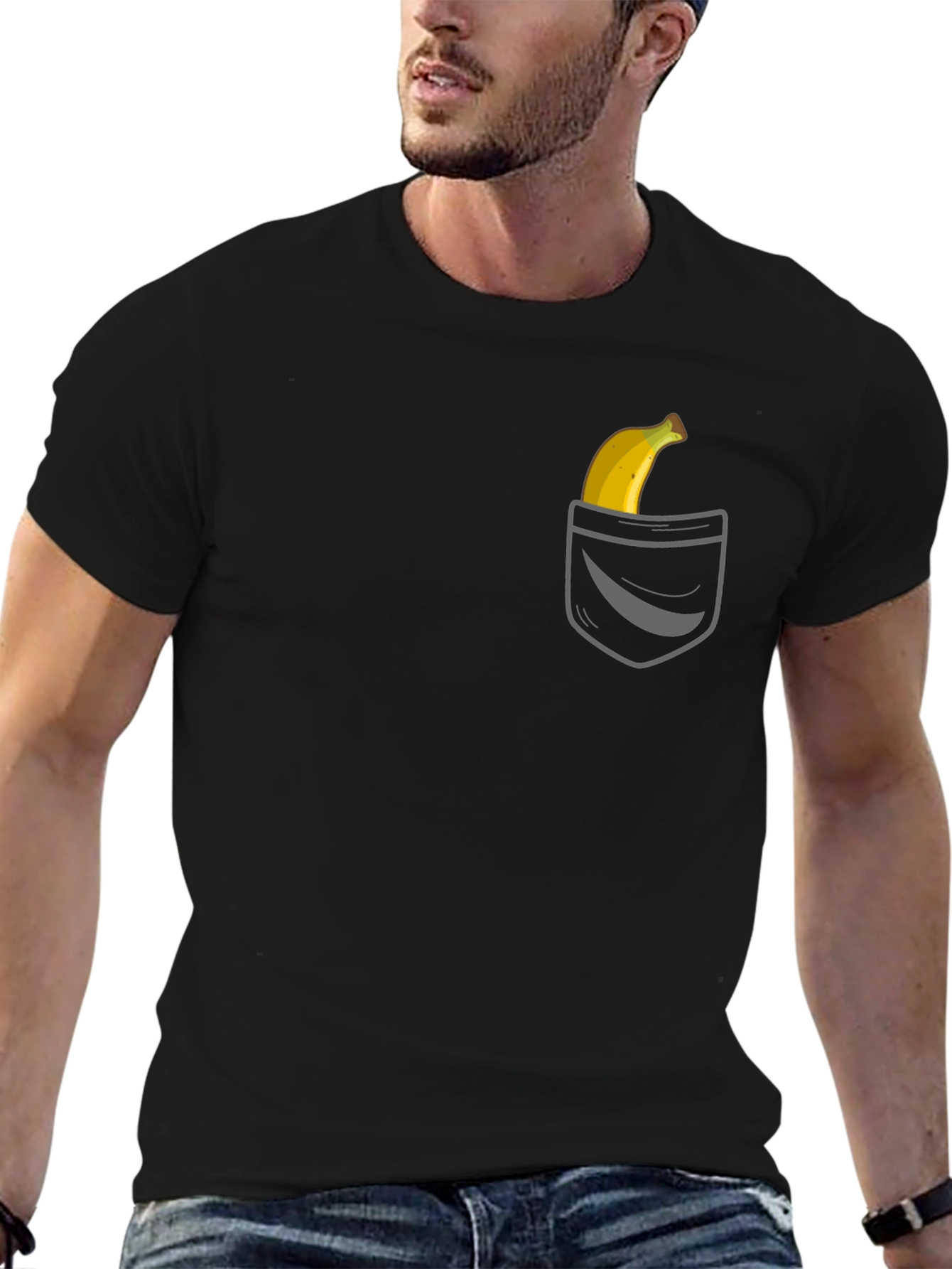 Banana Pocket Graphic Tee - Quirky Style