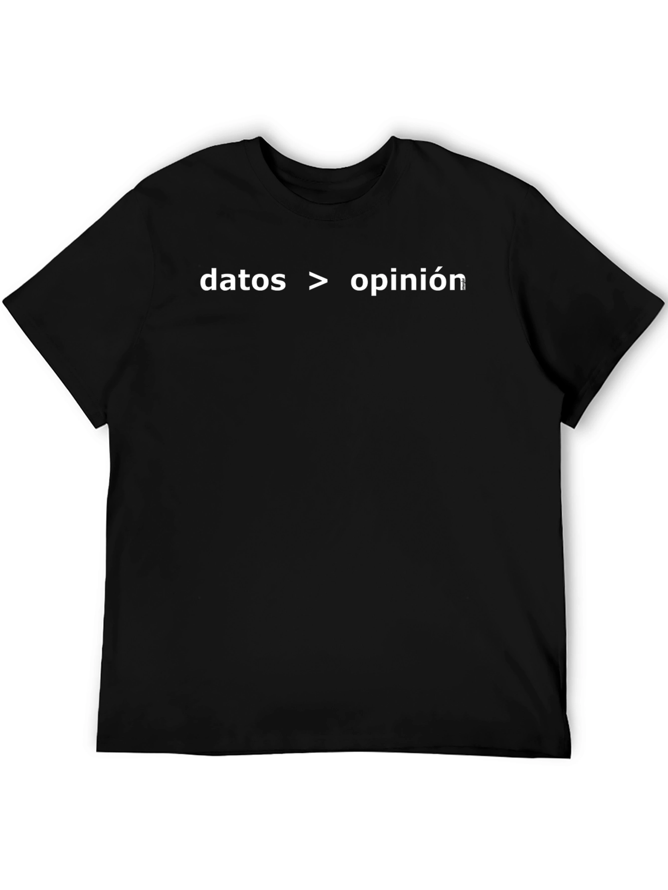 Data Over Opinion Black Graphic Tee