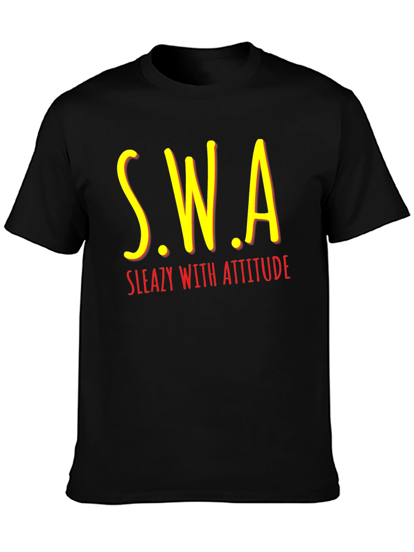 S.W.A Sleazy With Attitude Black T-Shirt