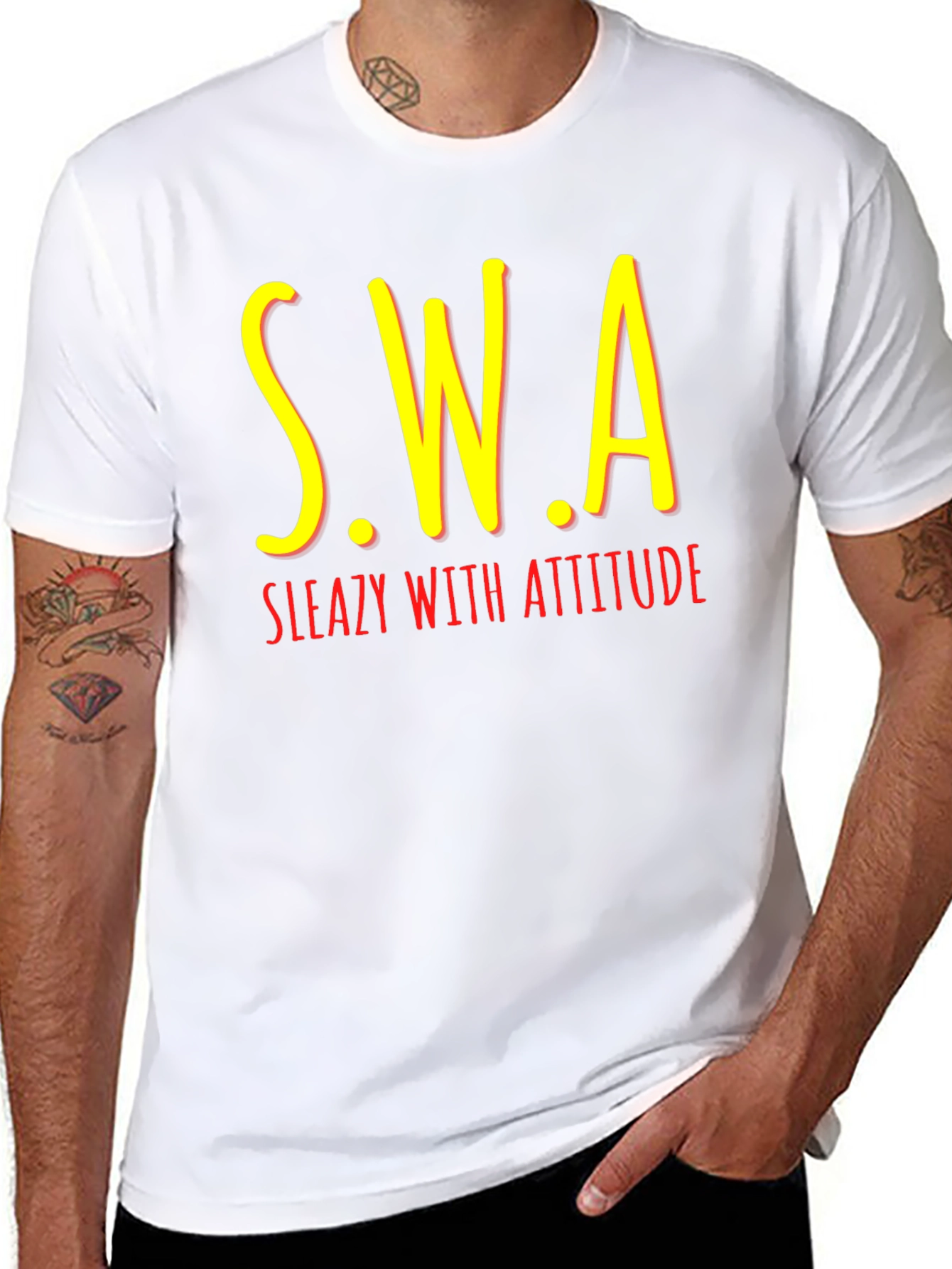 S.W.A Sleazy With Attitude Black T-Shirt