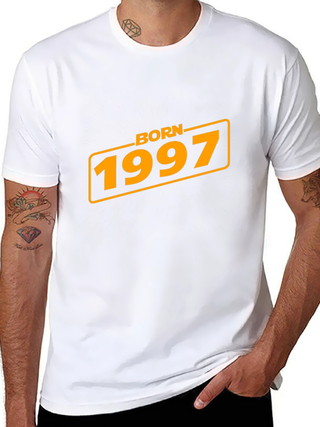 Born in 1997 Black Graphic Tee