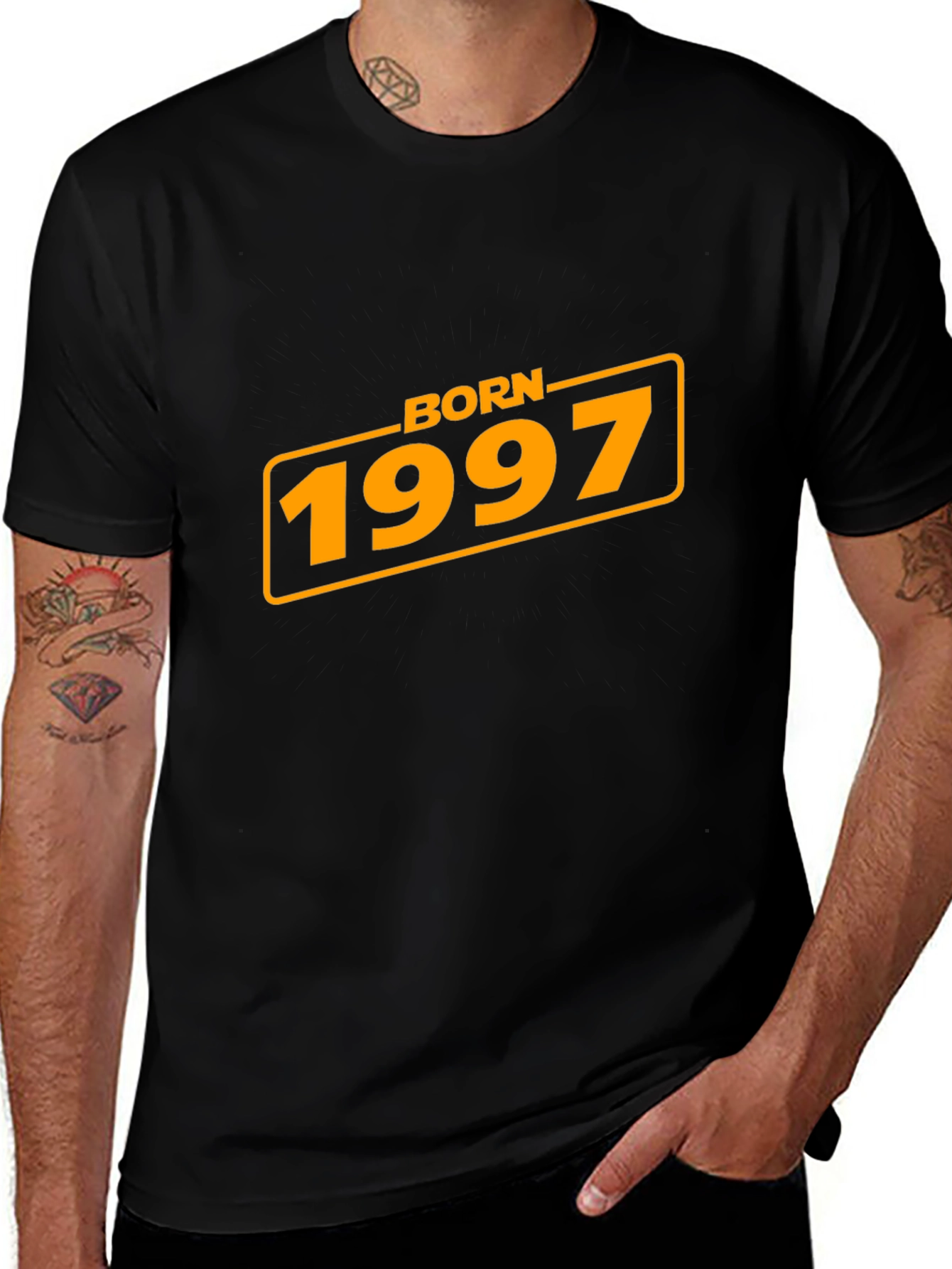 Born in 1997 Black Graphic Tee