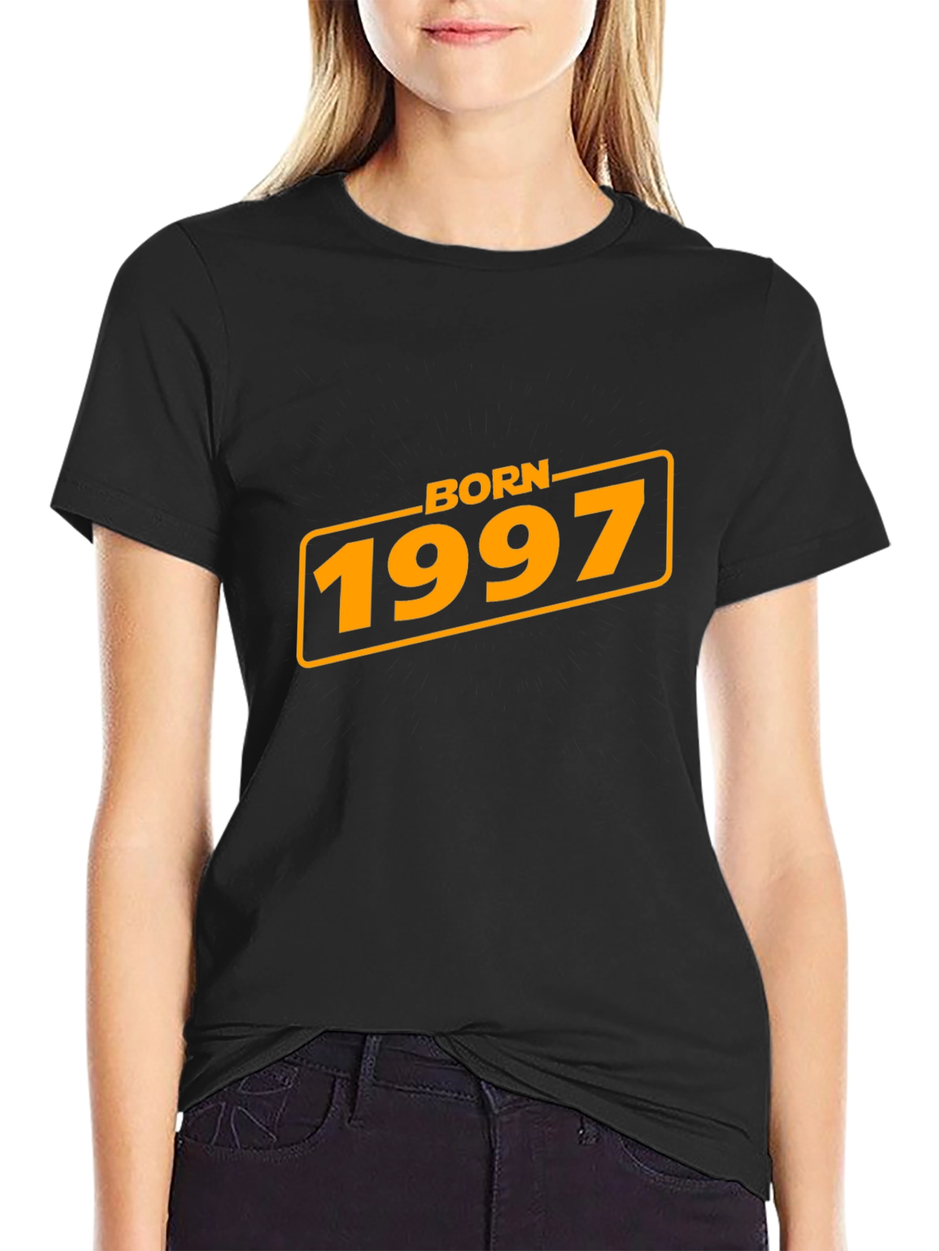 Born in 1997 Black Graphic Tee