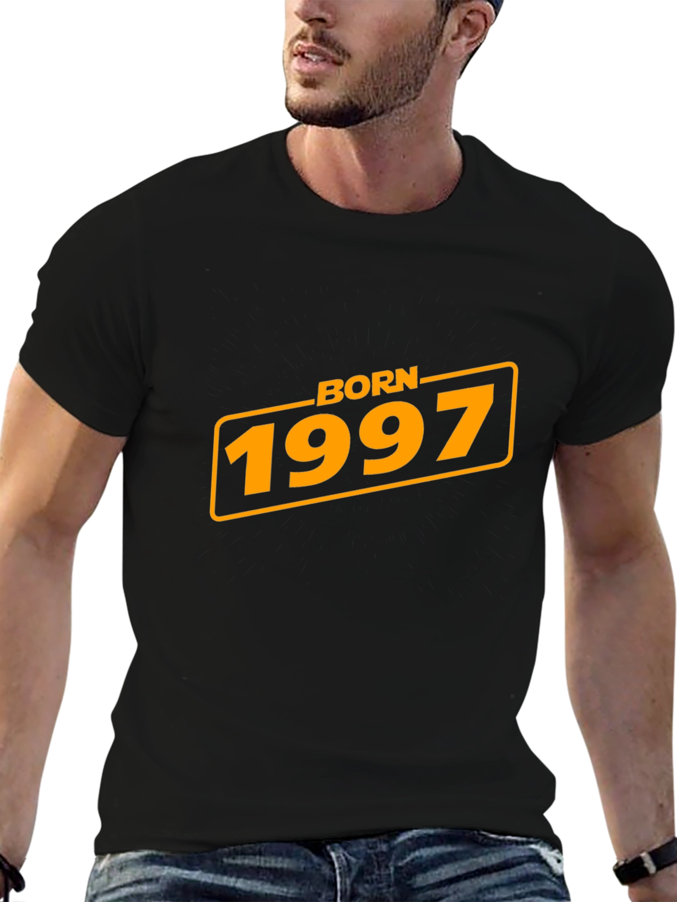 Born in 1997 Black Graphic Tee