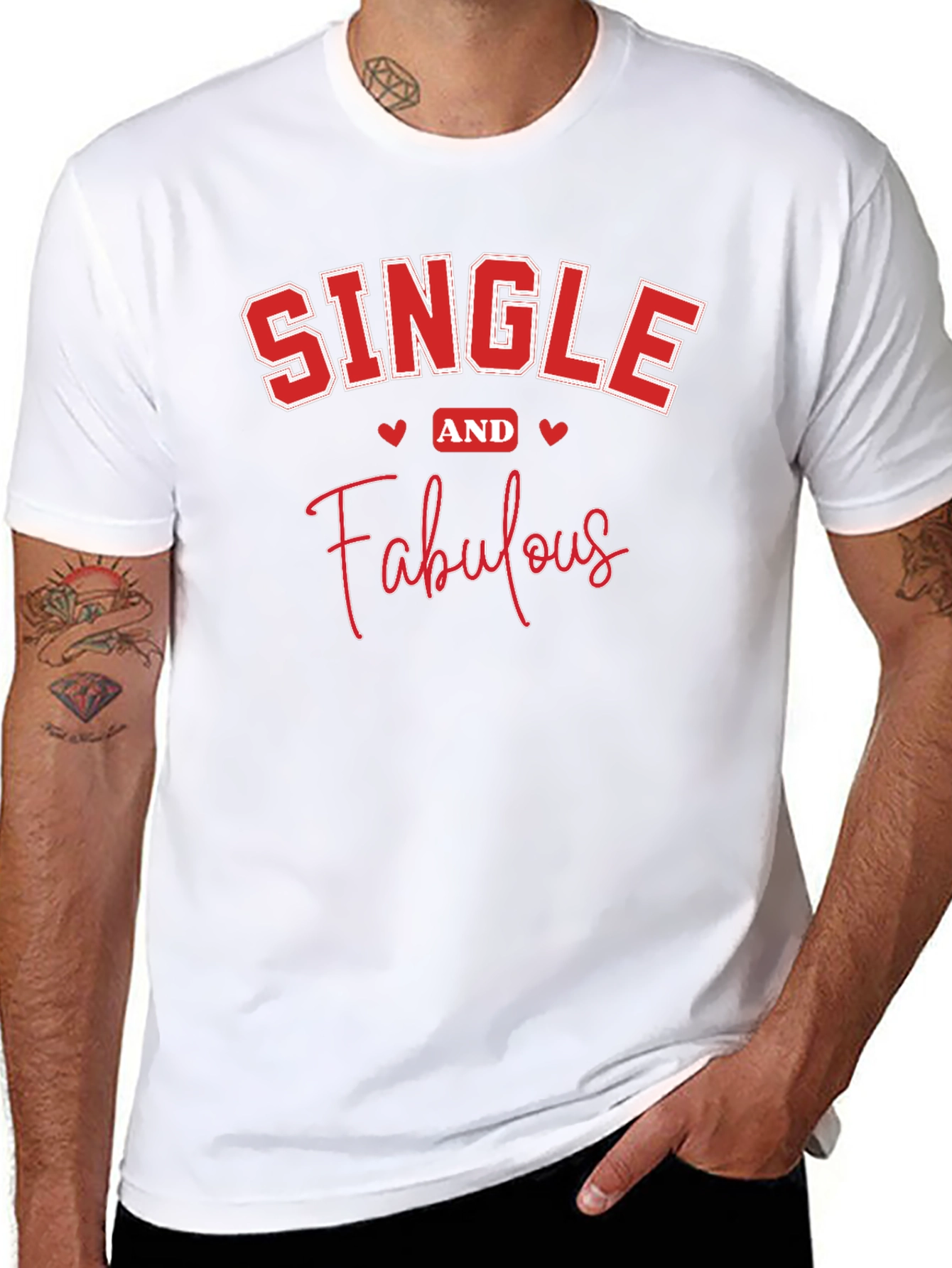Single and Fabulous Black Graphic T-Shirt
