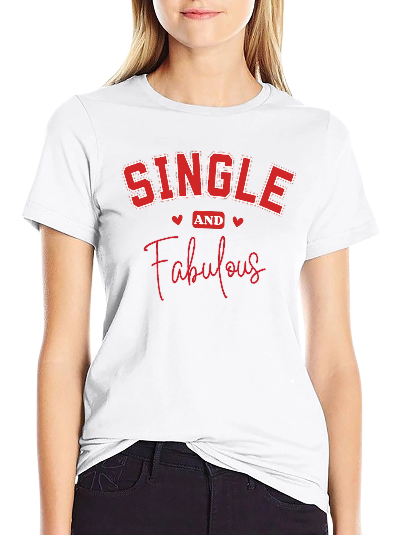 Single and Fabulous Black Graphic T-Shirt