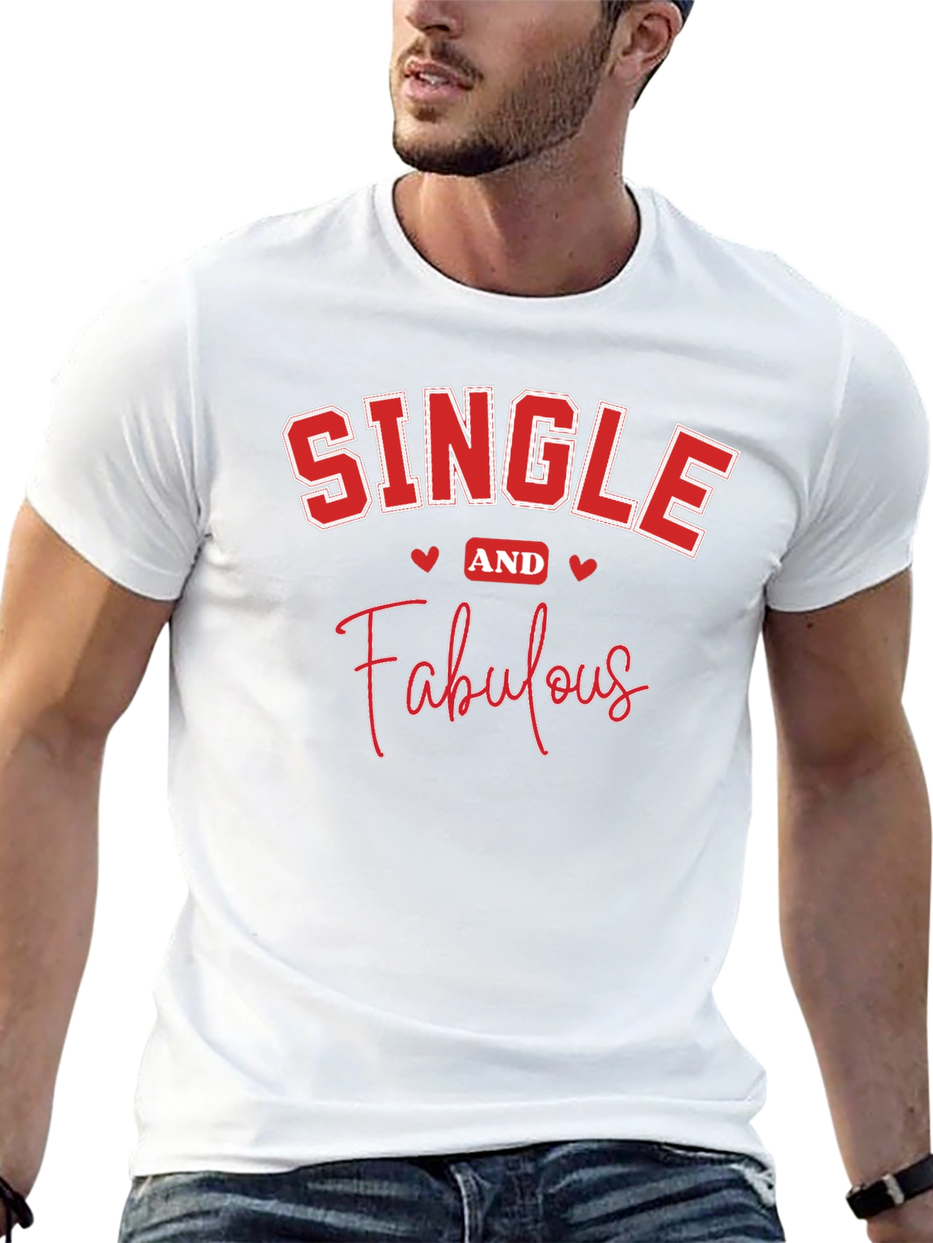 Single and Fabulous Black Graphic T-Shirt