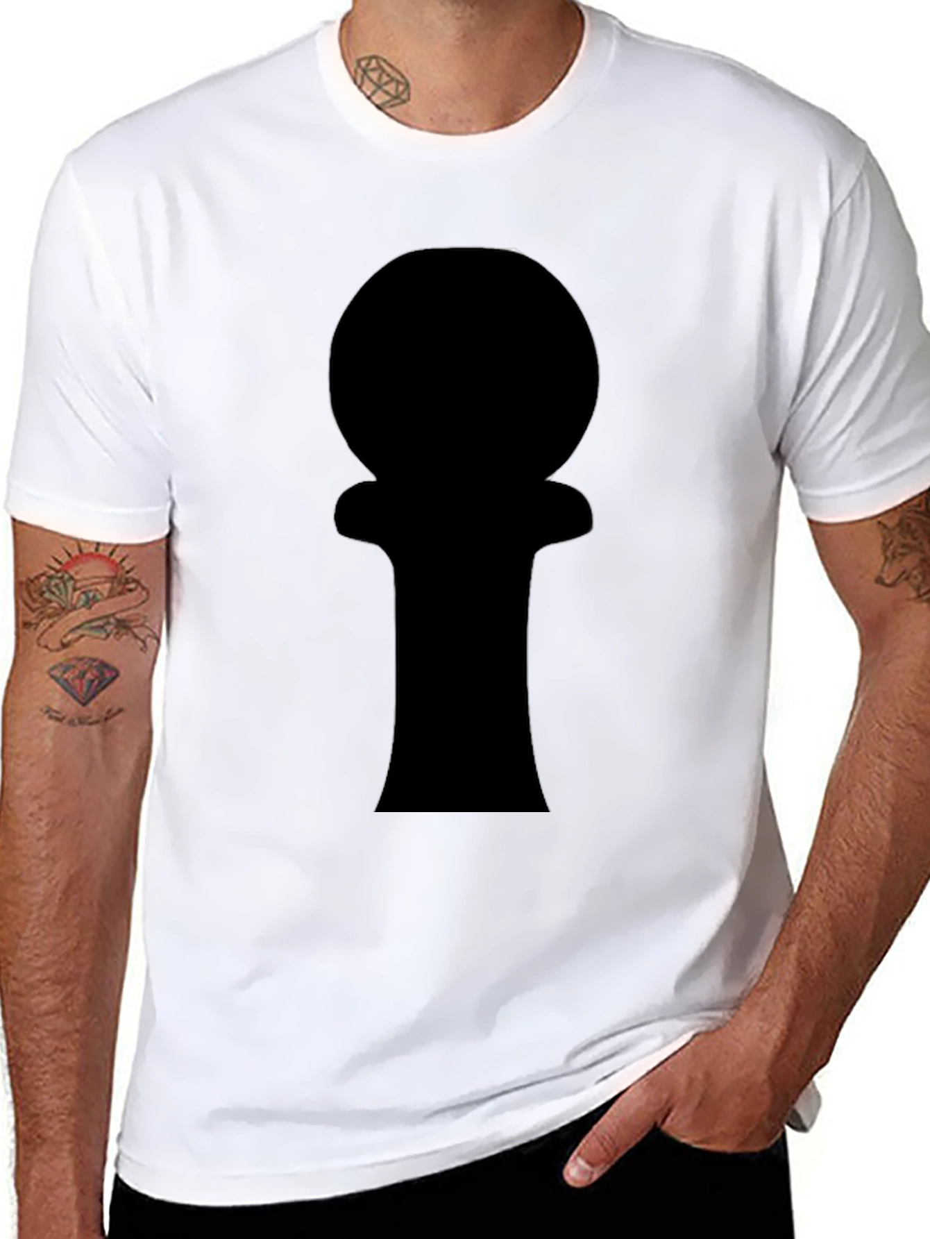 Mysterious Silhouette Graphic Black T-Shirt