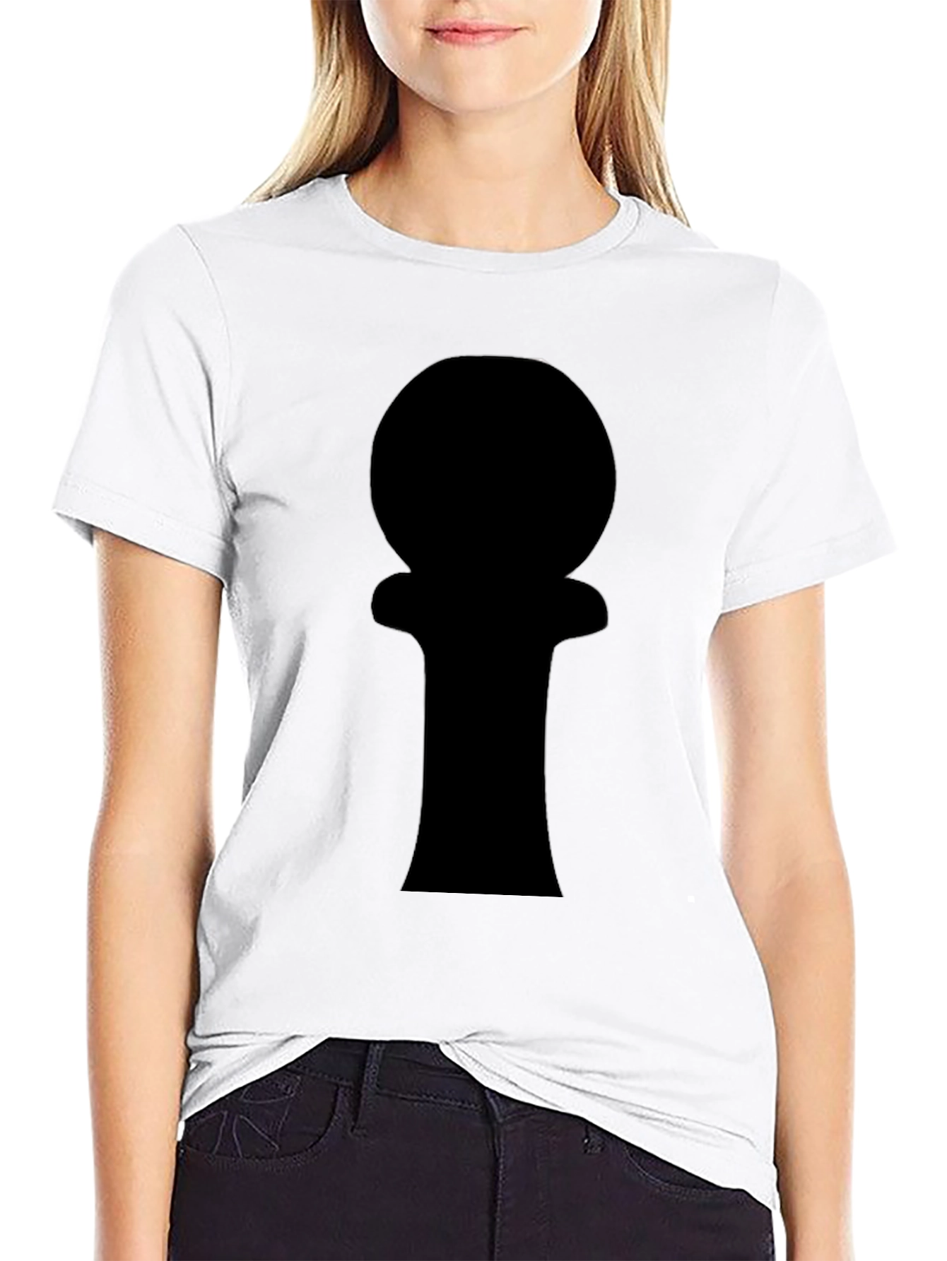 Mysterious Silhouette Graphic Black T-Shirt