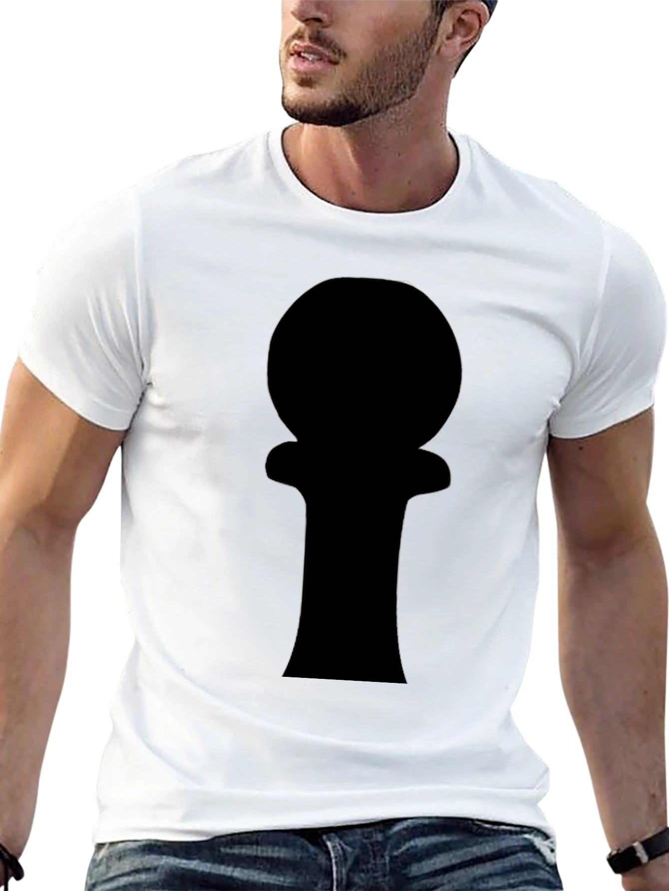 Mysterious Silhouette Graphic Black T-Shirt