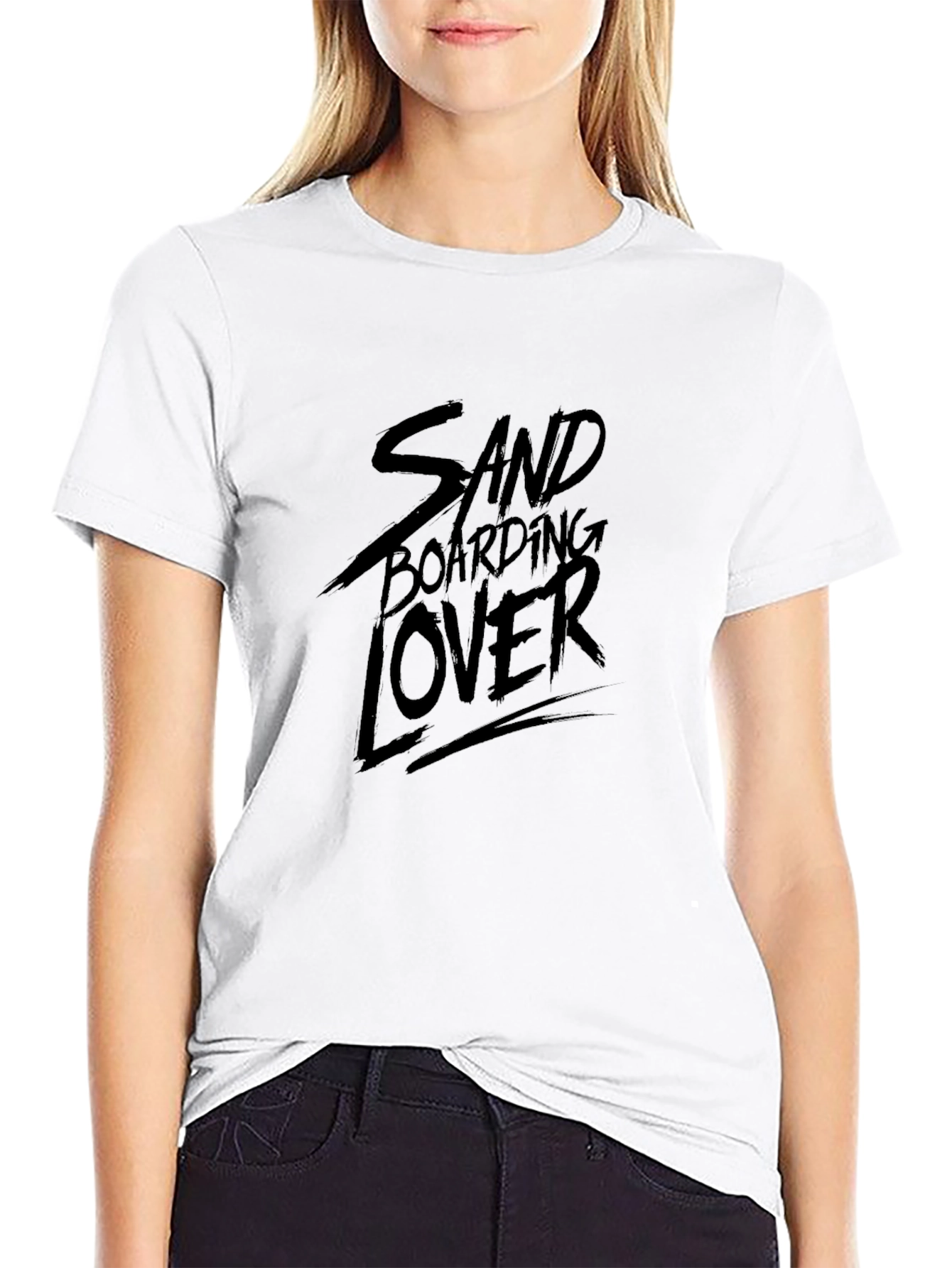 Sandboarding Lover T-Shirt - Black Graphic Tee