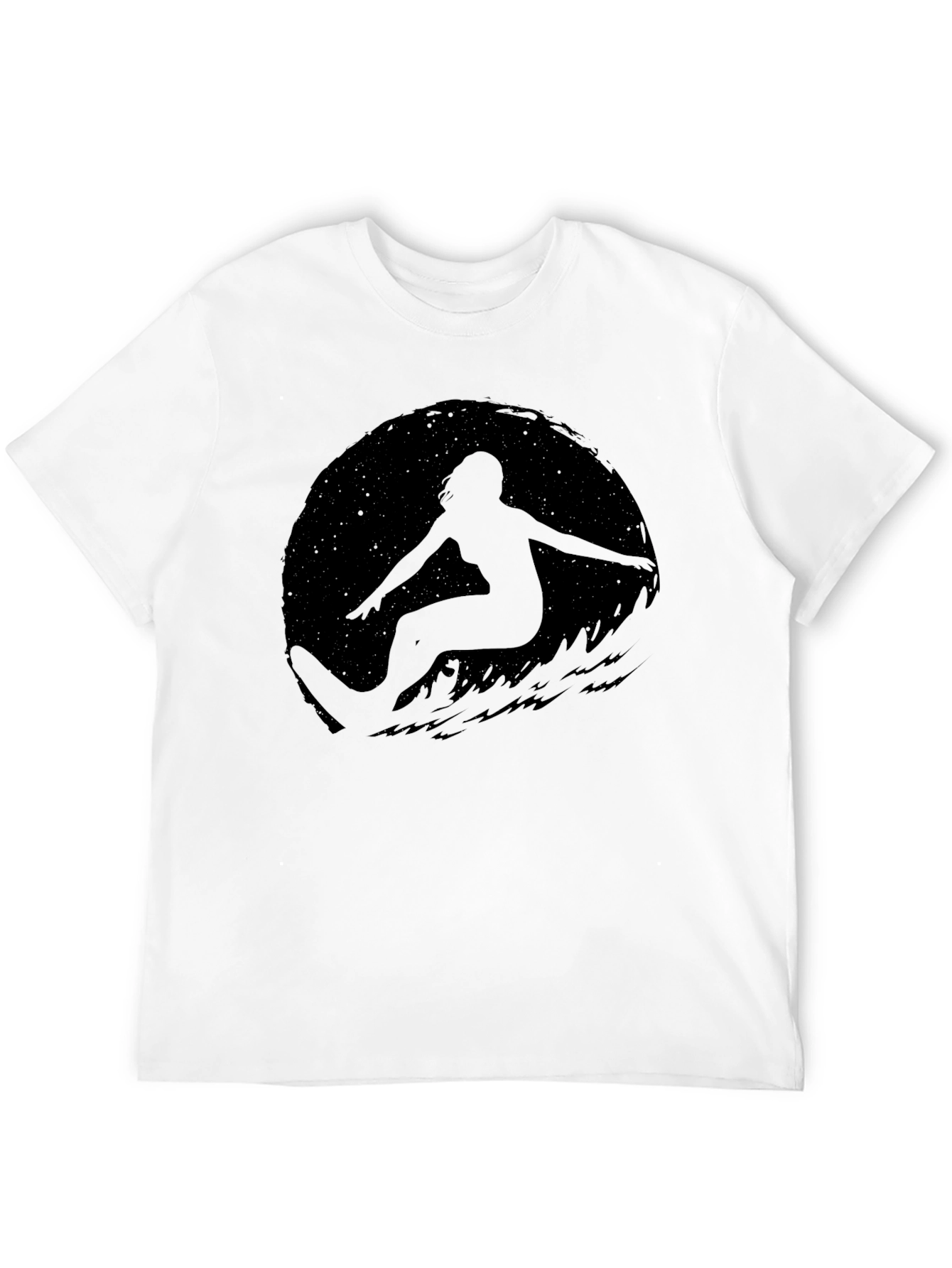 Surfer Silhouette Black T-Shirt